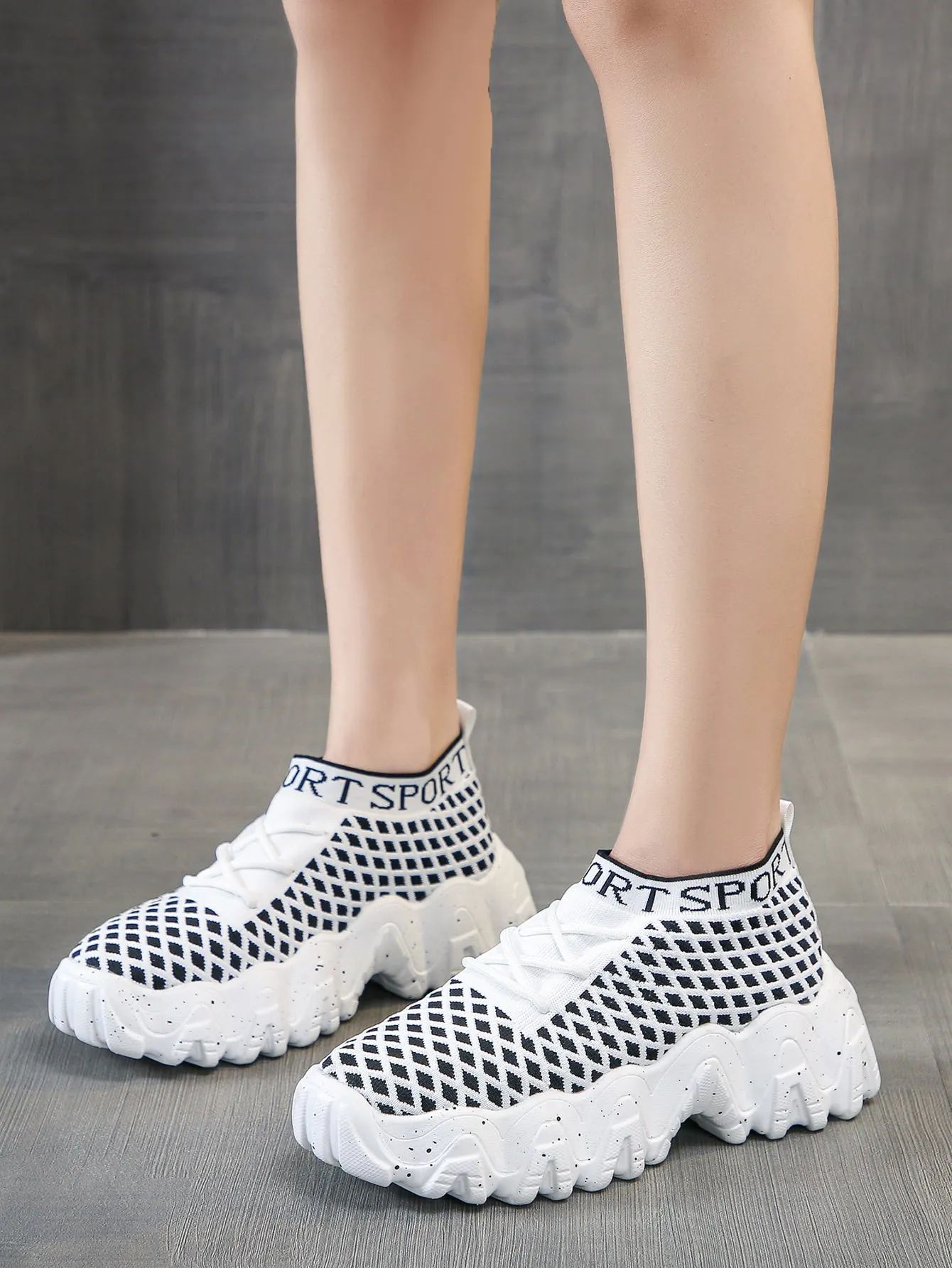 Decor Knit Chunky Sneakers