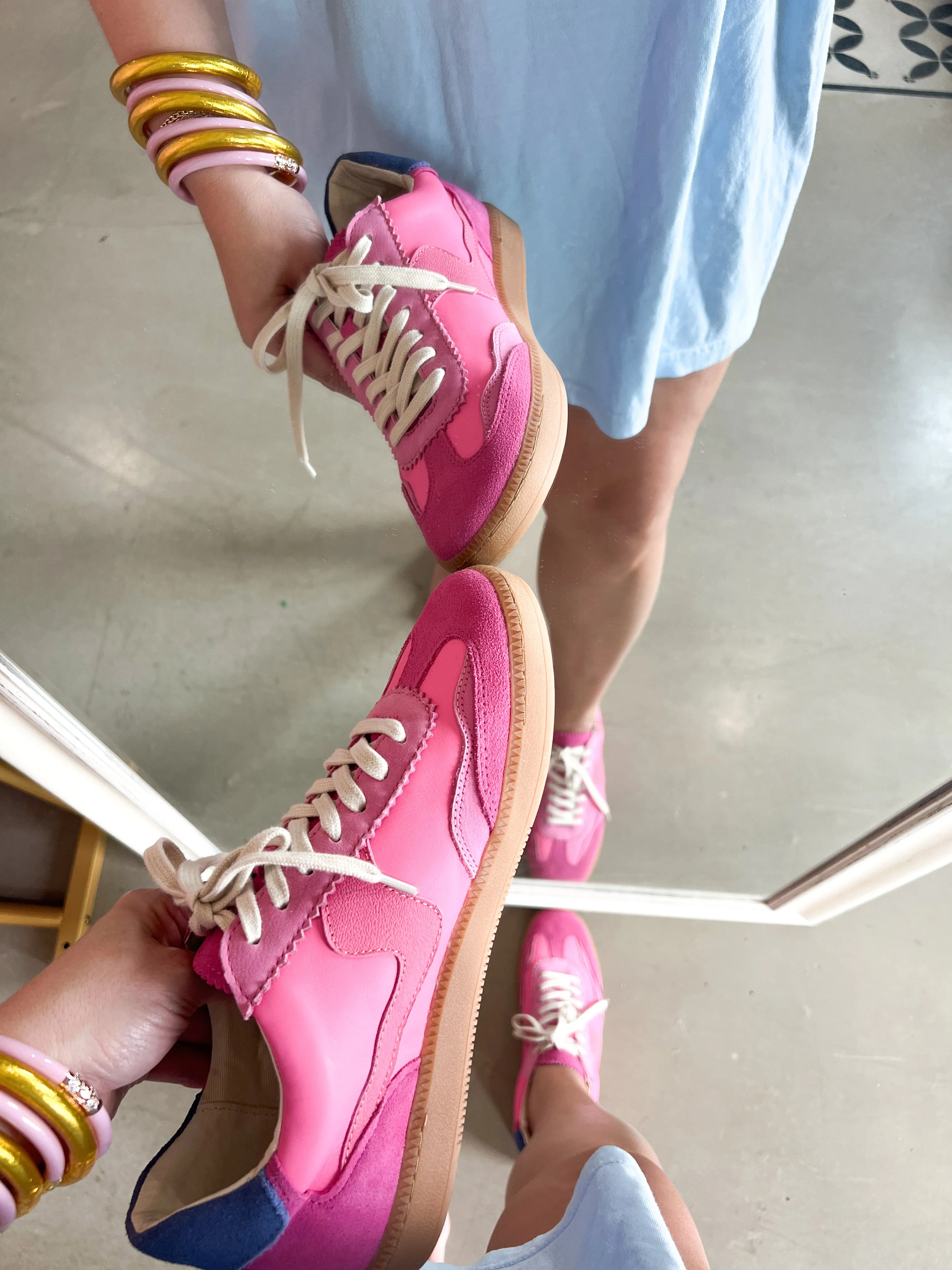 {Dolce Vita} Notice Pink Suede Sneaker