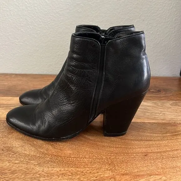 Dolce Vita Leather Zip Side Boots