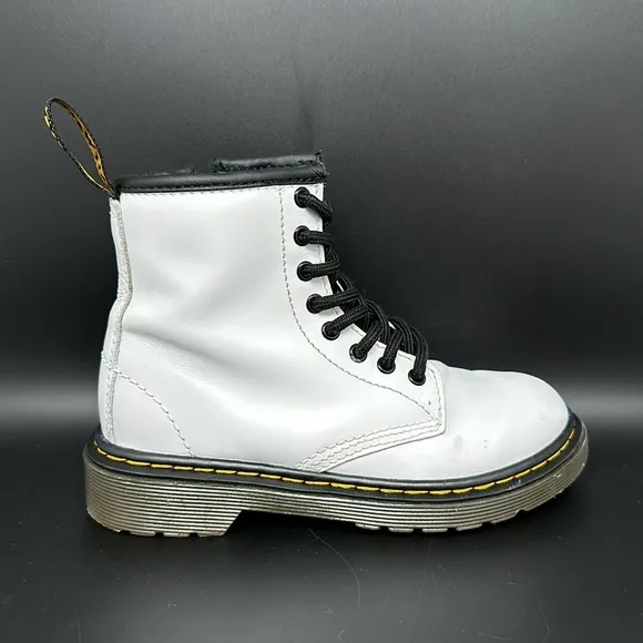 Dr Martens 1460 White Boots Youth Sz 12