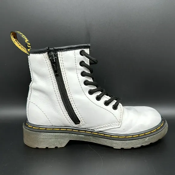 Dr Martens 1460 White Boots Youth Sz 12