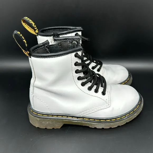 Dr Martens 1460 White Boots Youth Sz 12