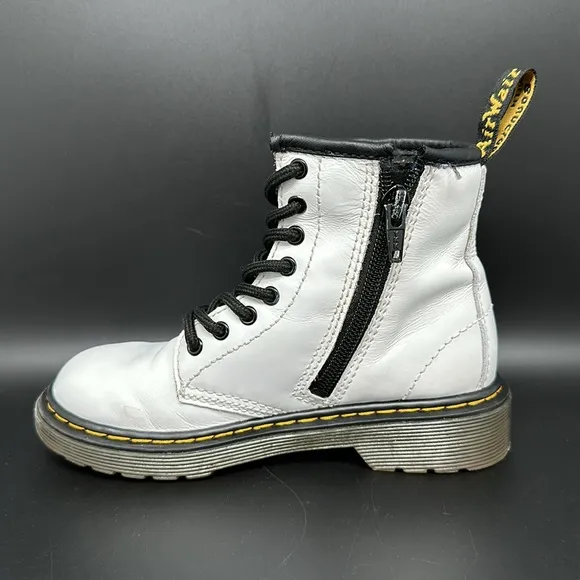 Dr Martens 1460 White Boots Youth Sz 12