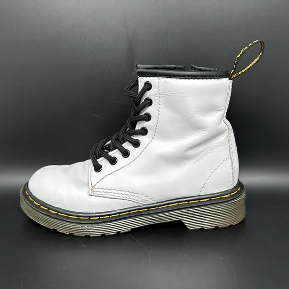 Dr Martens 1460 White Boots Youth Sz 12