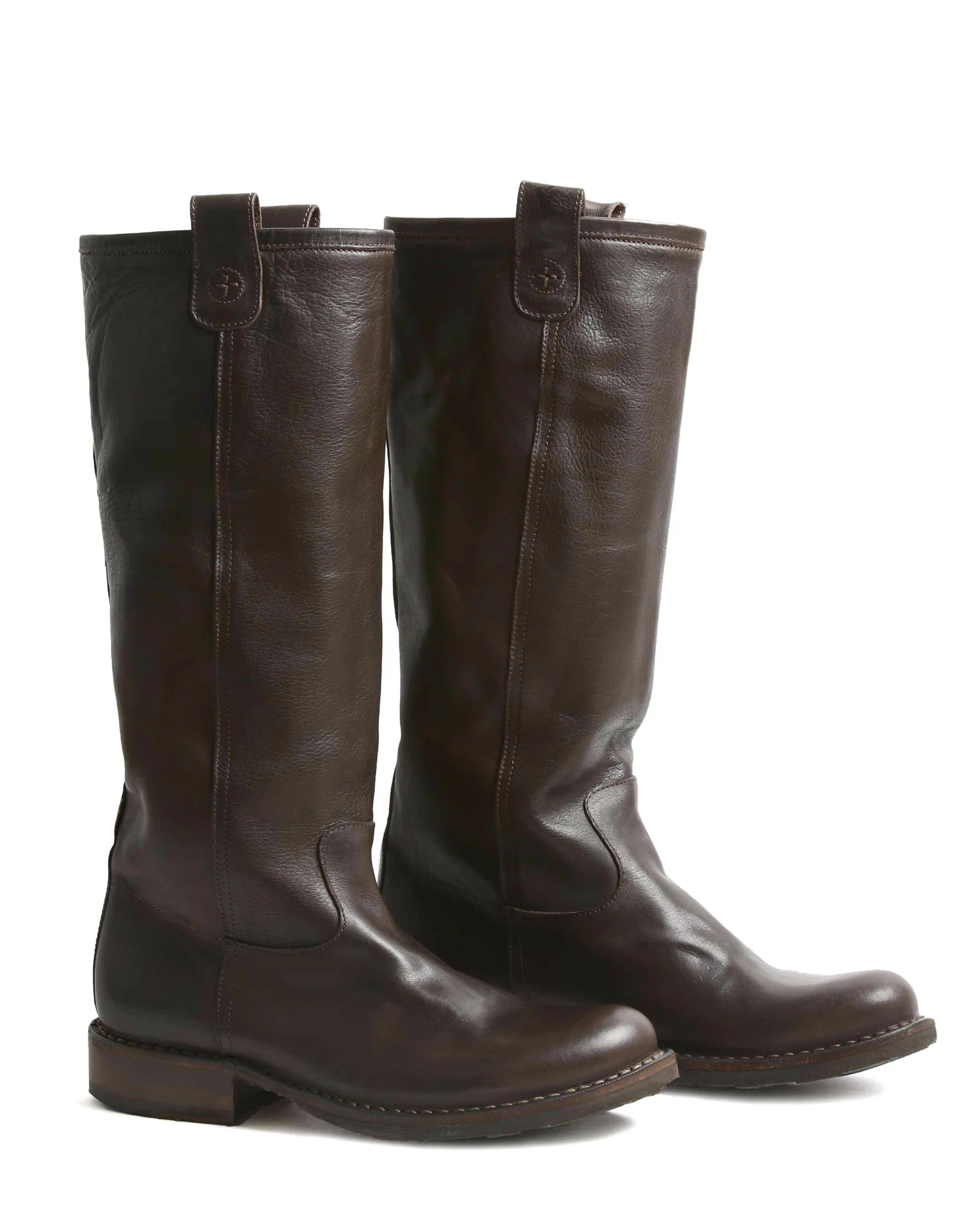 EFFIE Brown Leather Tall Boots