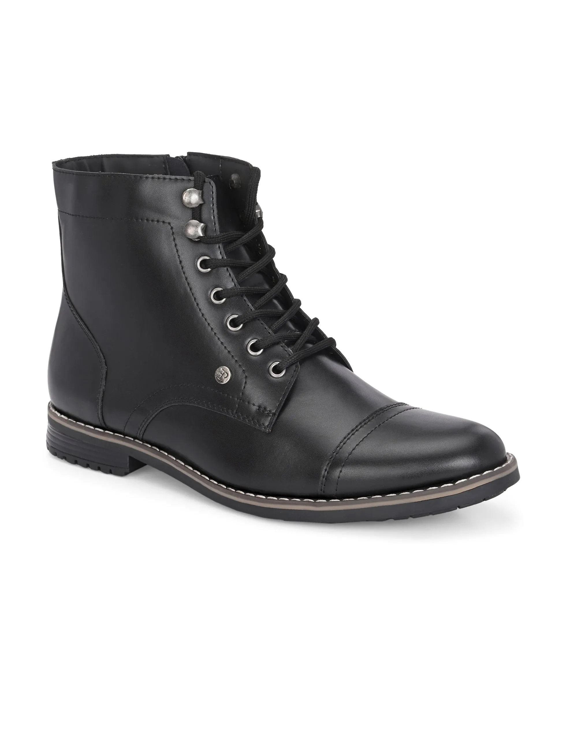 El Paso Men Faux Leather Casual Lace Up Boots
