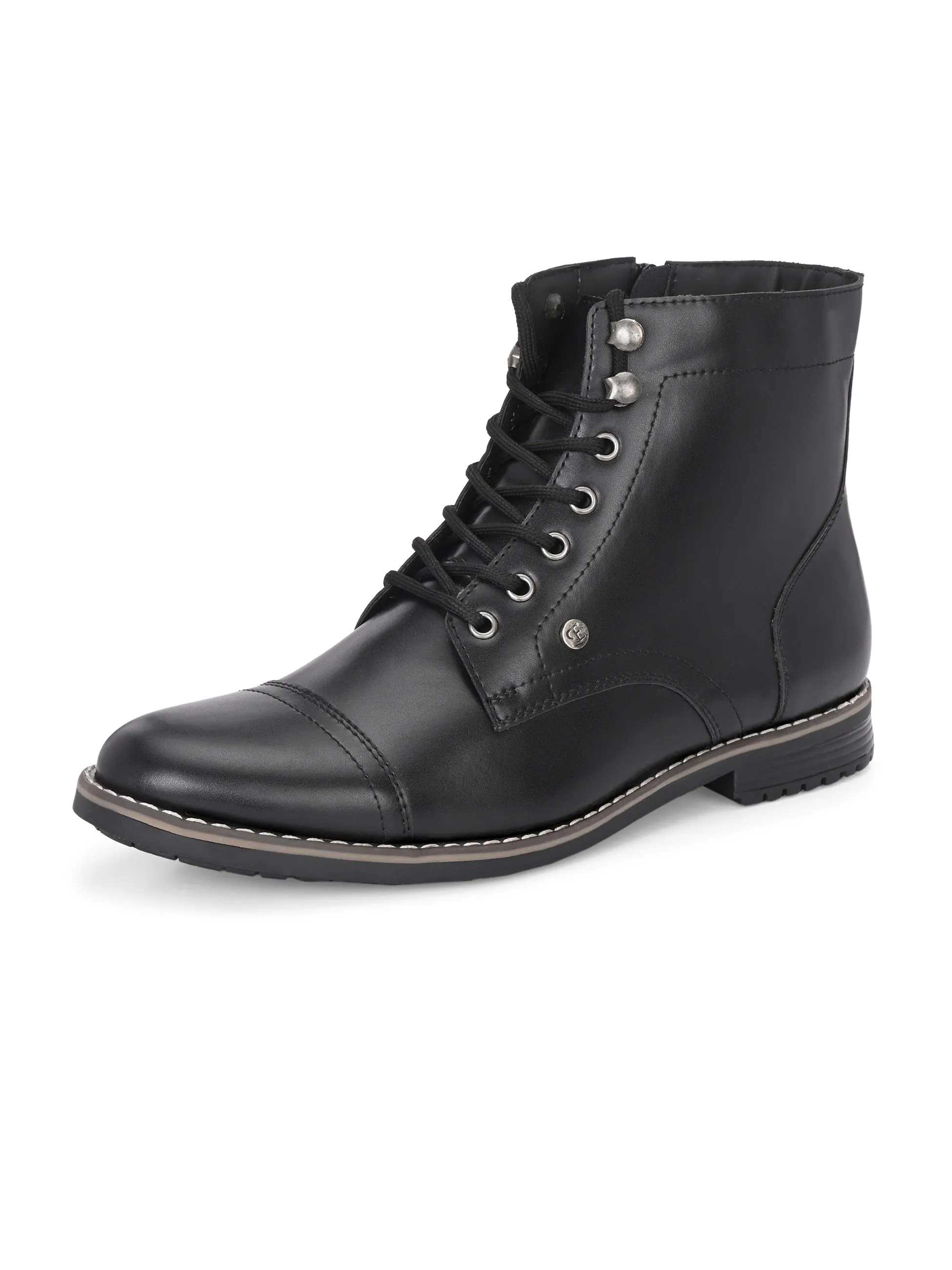 El Paso Men Faux Leather Casual Lace Up Boots