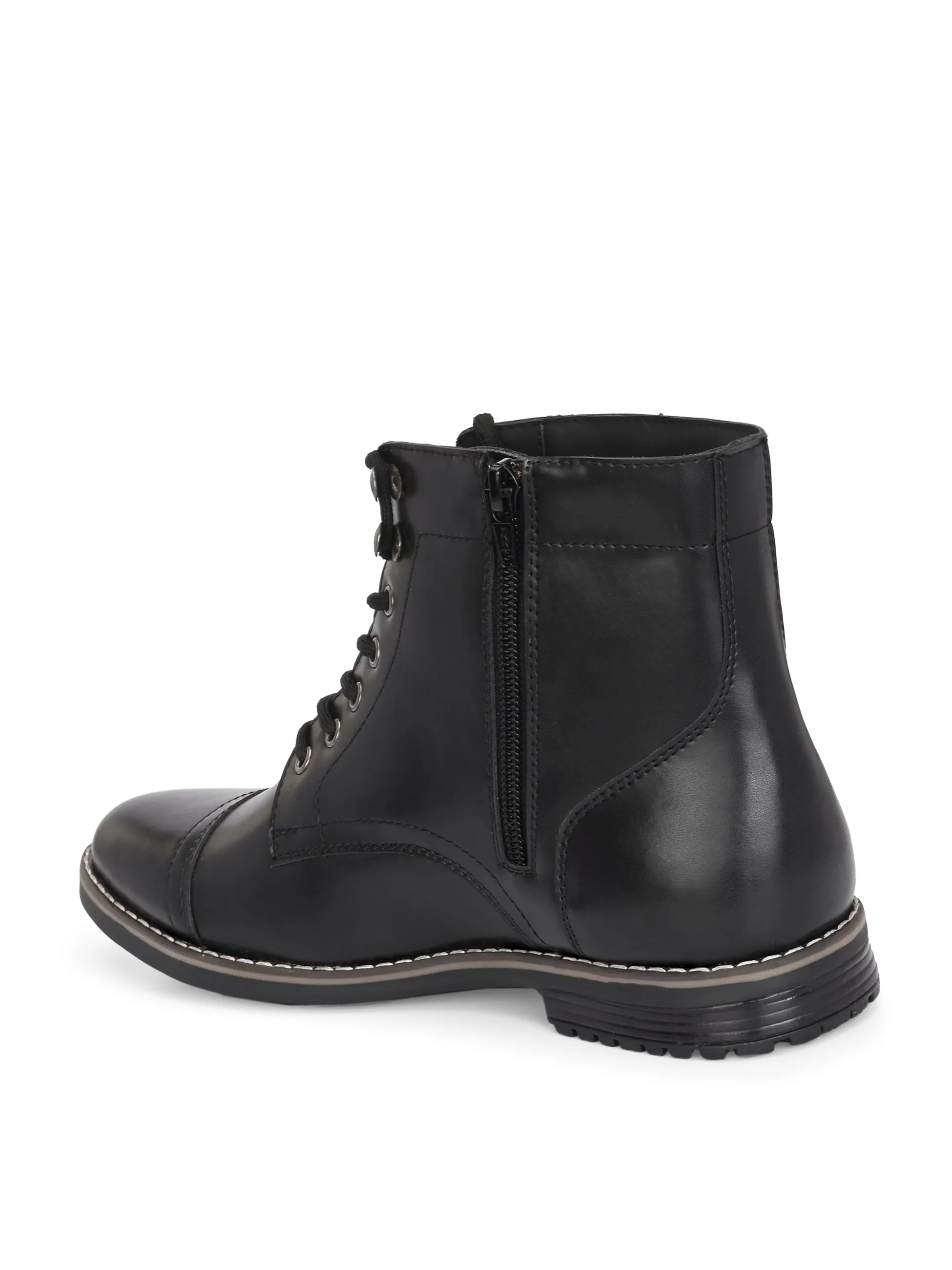 El Paso Men Faux Leather Casual Lace Up Boots