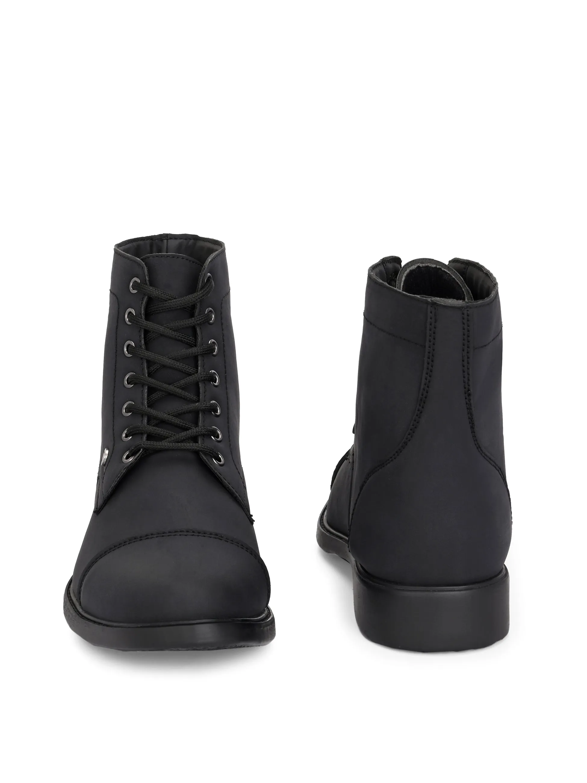 El Paso Men Faux Leather Casual Lace Up Boots