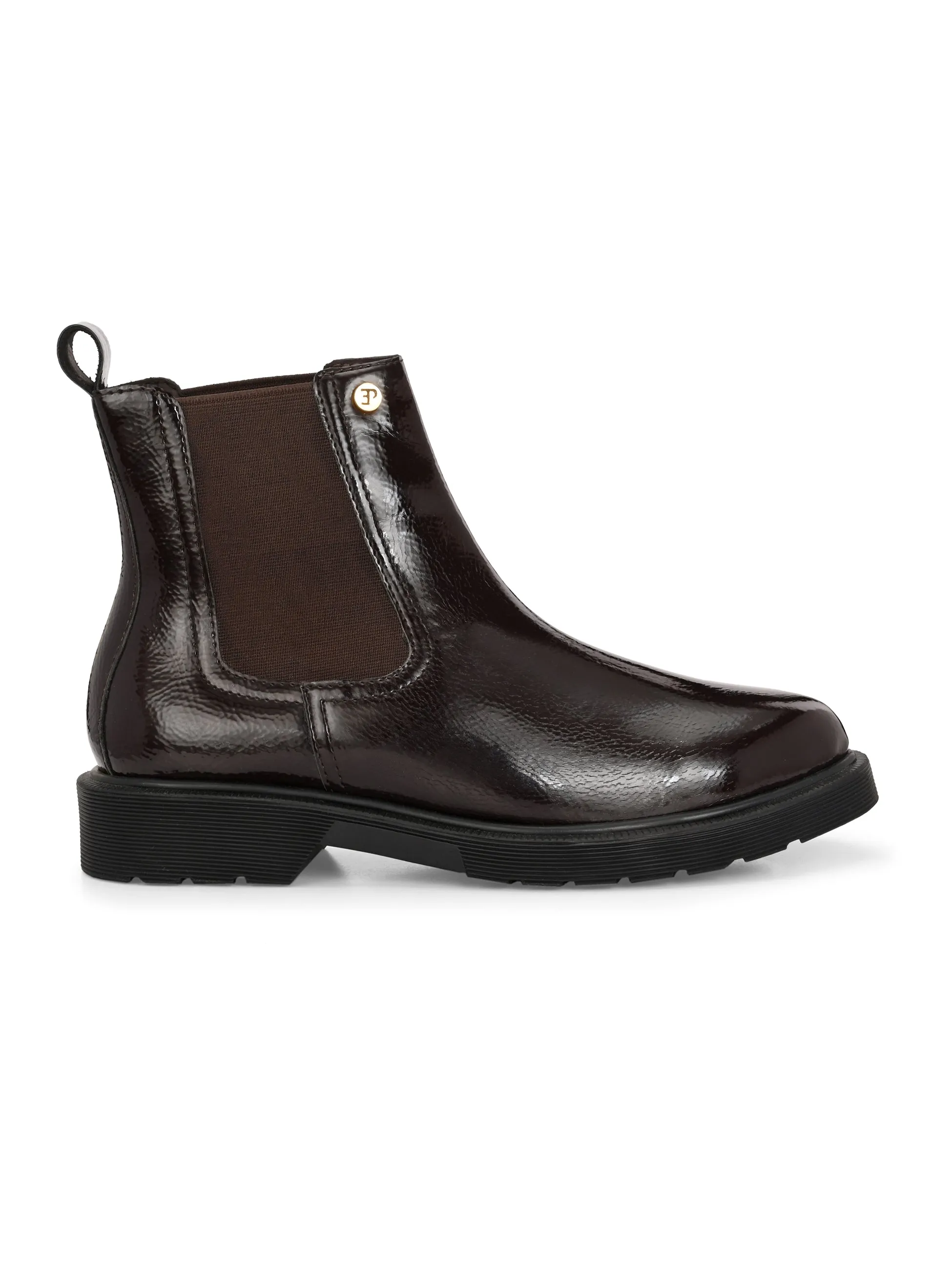 El Paso Women Faux Leather Casual Lace Up Boots