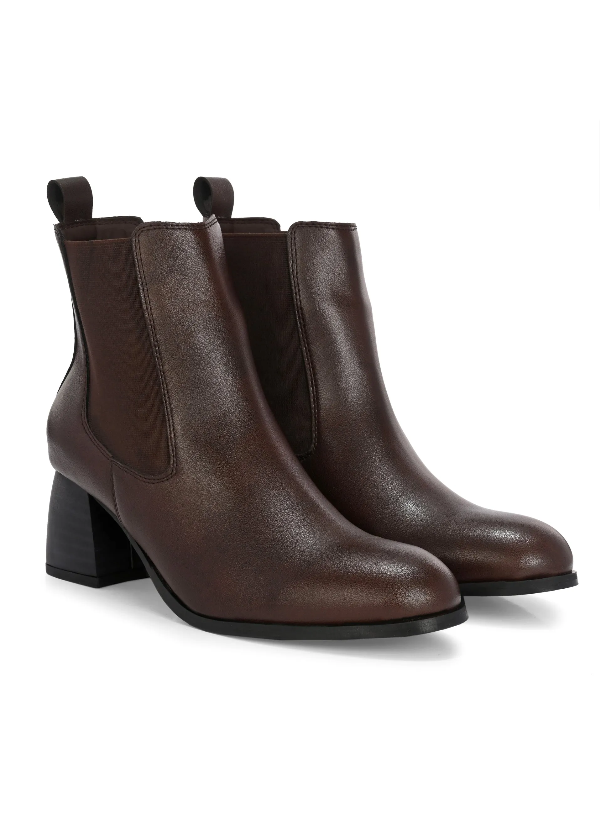 EL PASO Women Faux Leather Casual Slip On Boots