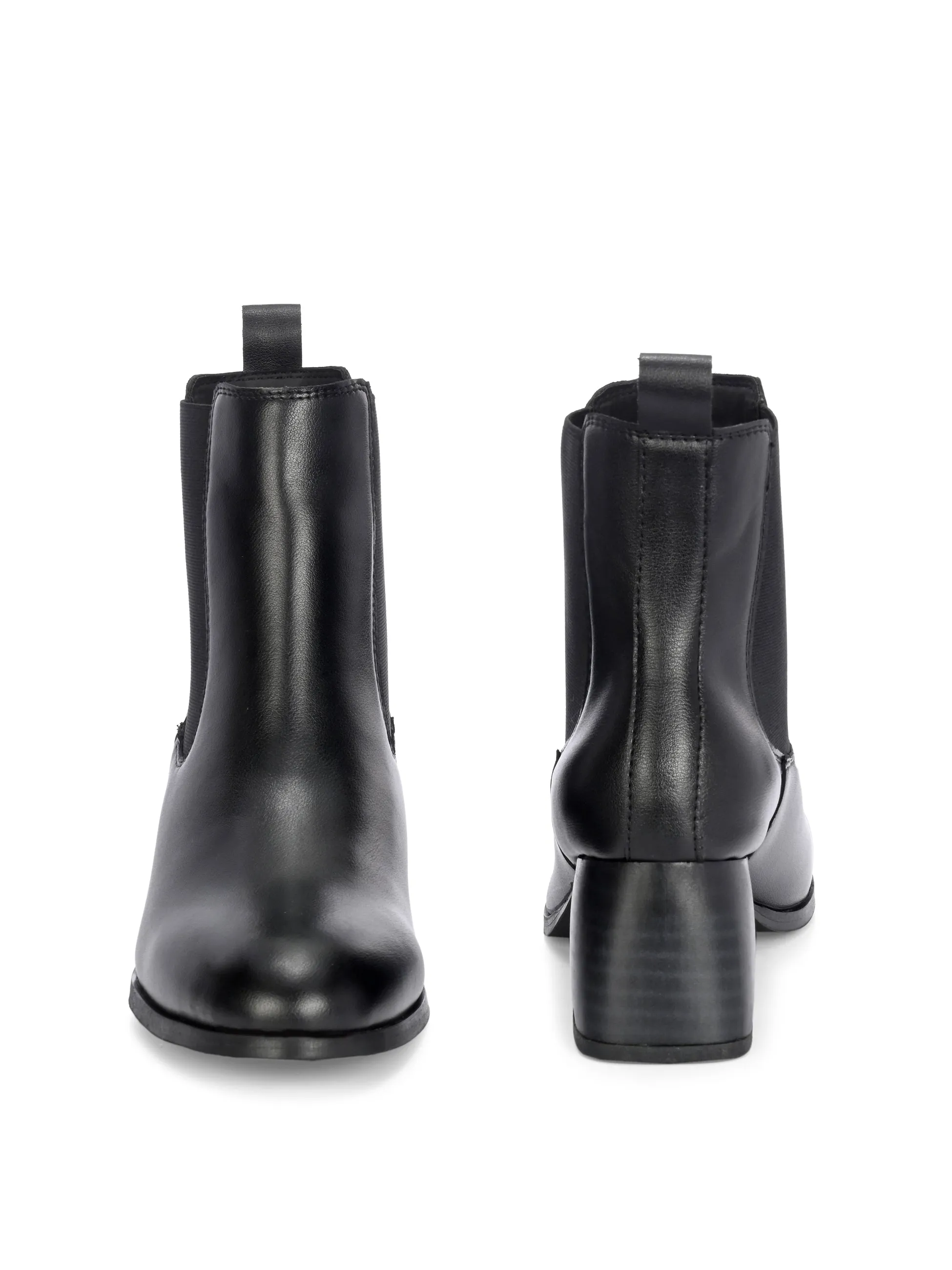 EL PASO Women Faux Leather Casual Slip On Boots