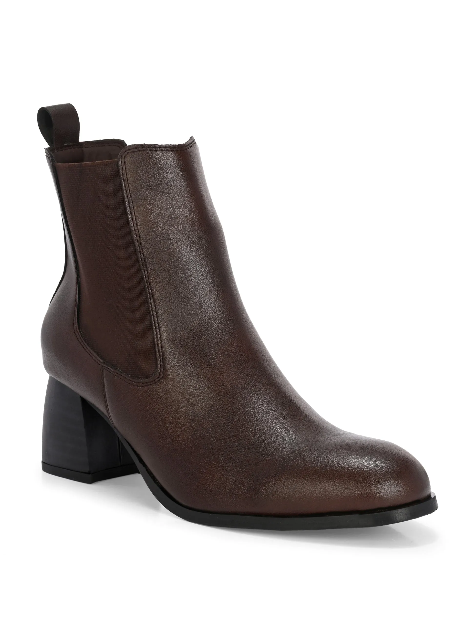 EL PASO Women Faux Leather Casual Slip On Boots