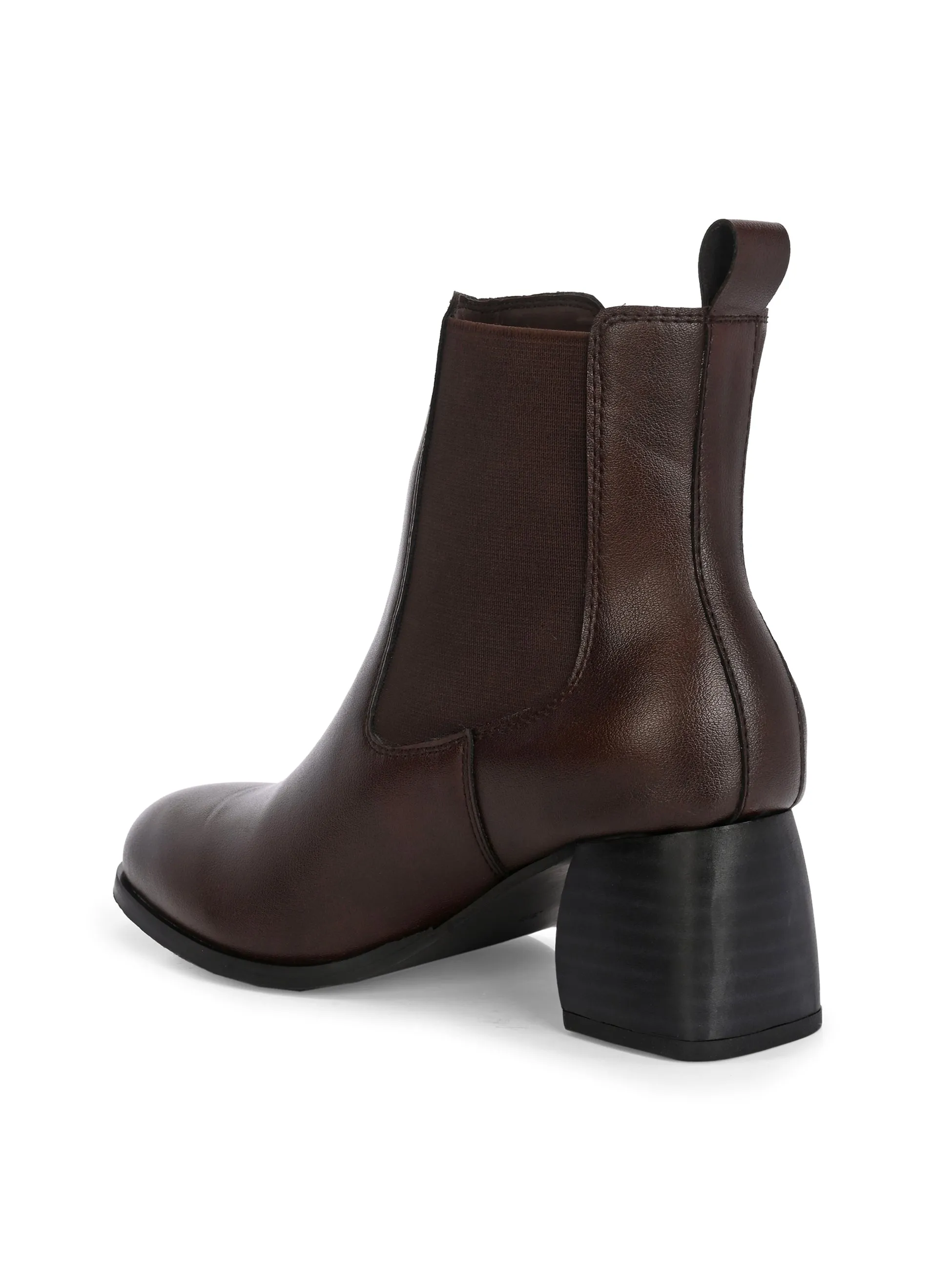 EL PASO Women Faux Leather Casual Slip On Boots
