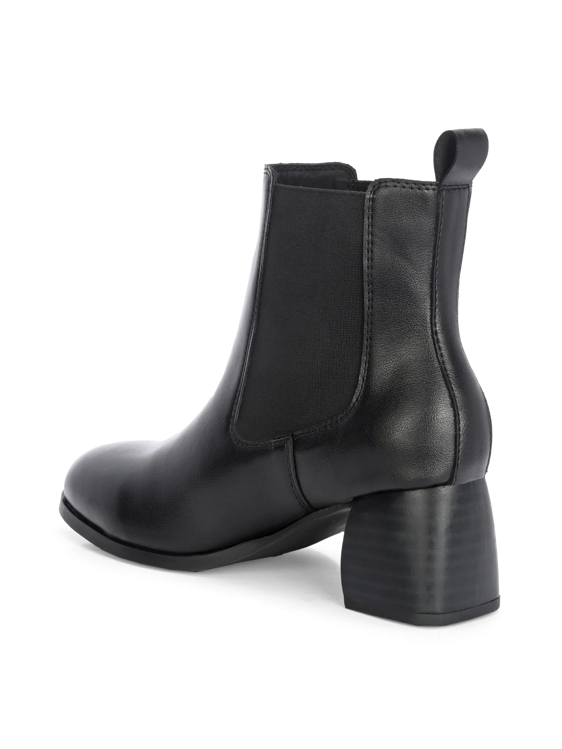 EL PASO Women Faux Leather Casual Slip On Boots