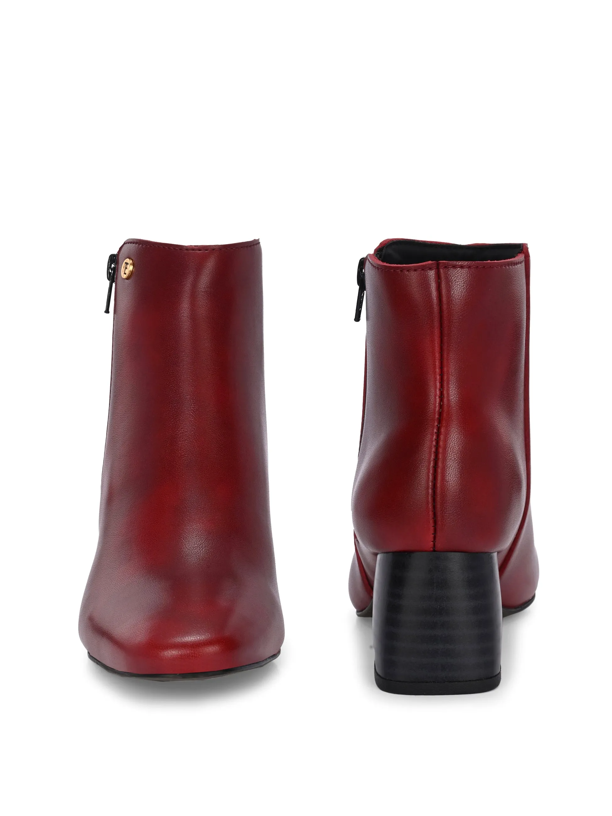 EL PASO Women Suede Faux Leather Casual Chelsea Boots