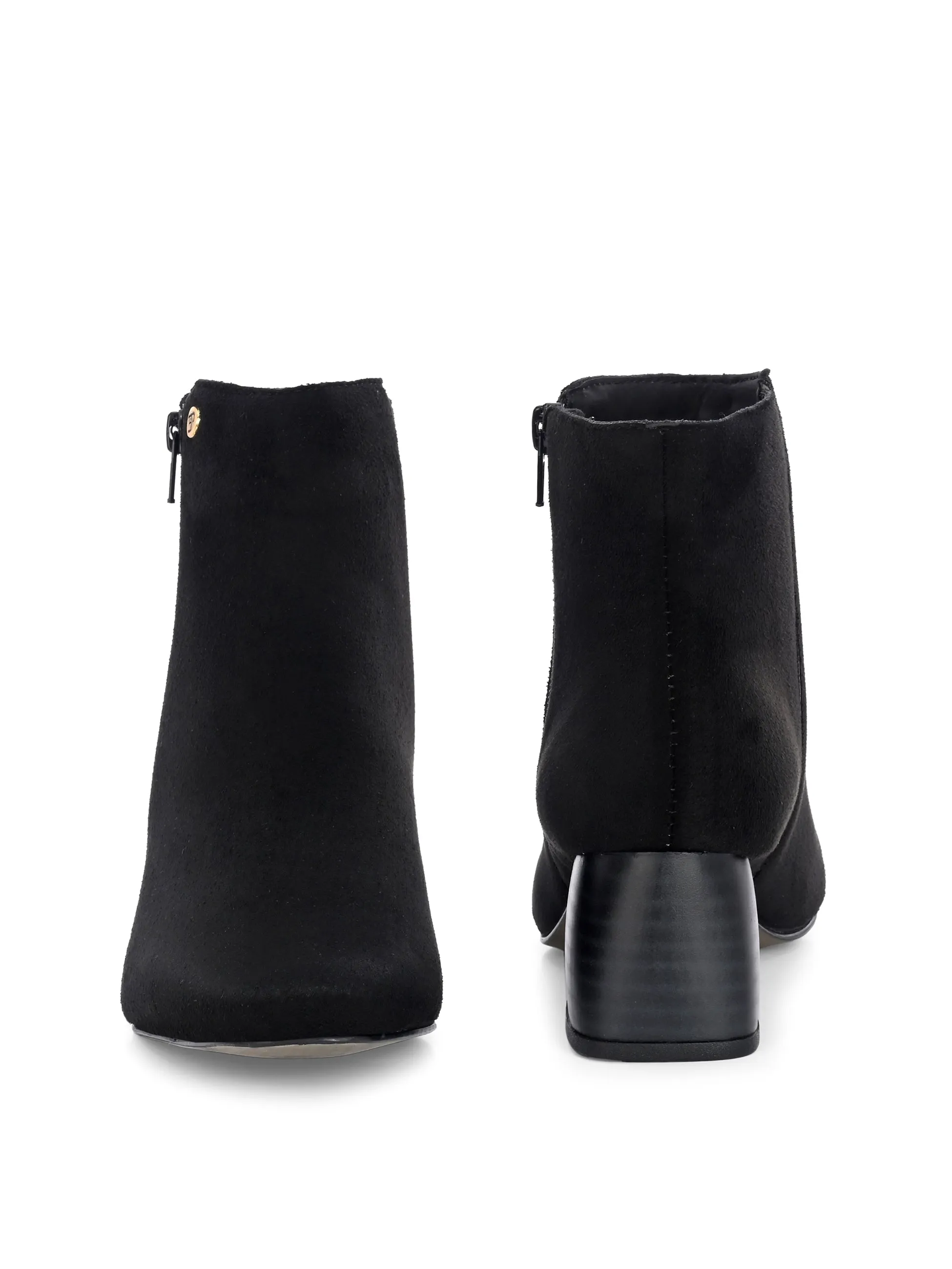 EL PASO Women Suede Faux Leather Casual Chelsea Boots