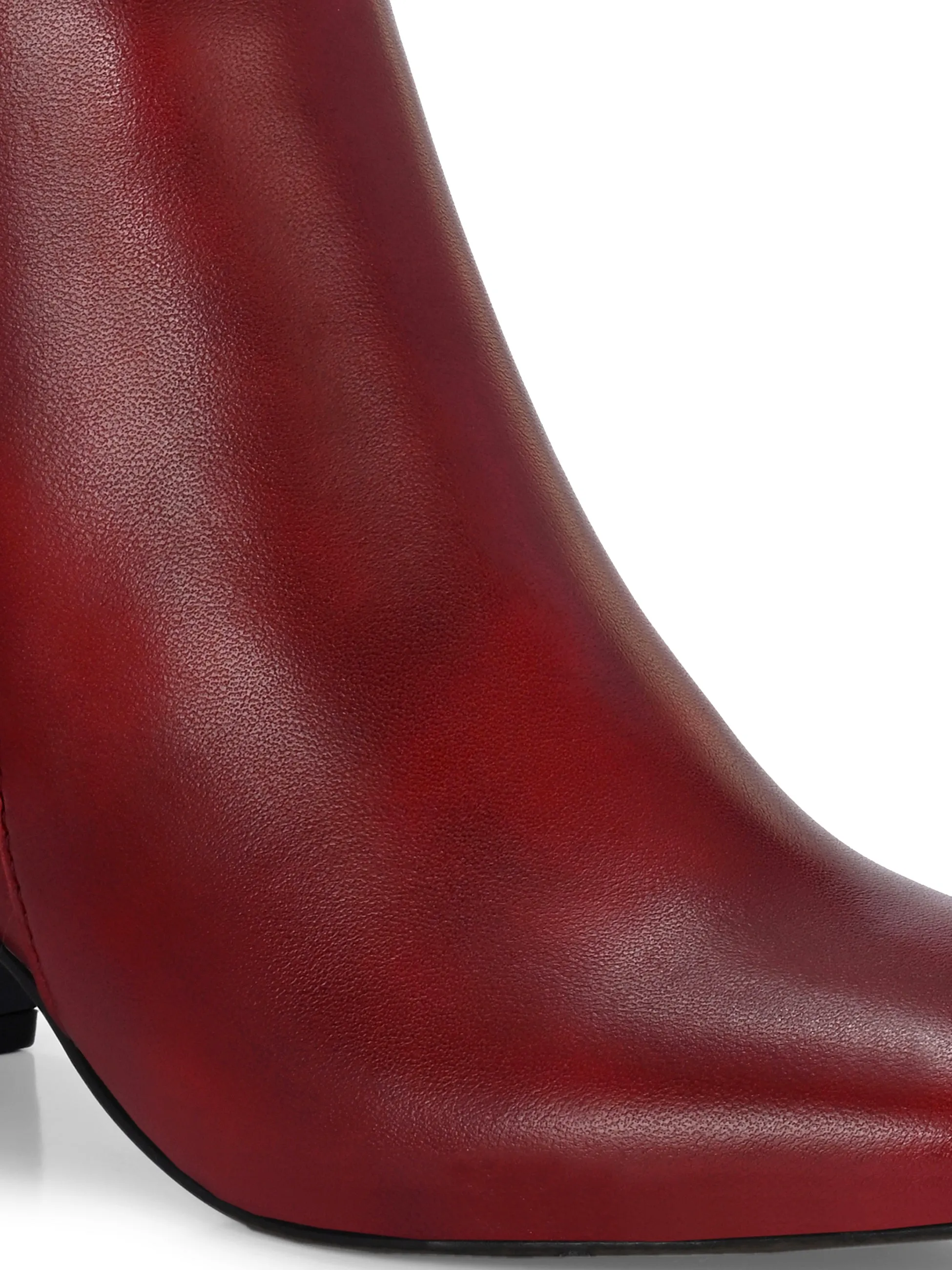 EL PASO Women Suede Faux Leather Casual Chelsea Boots