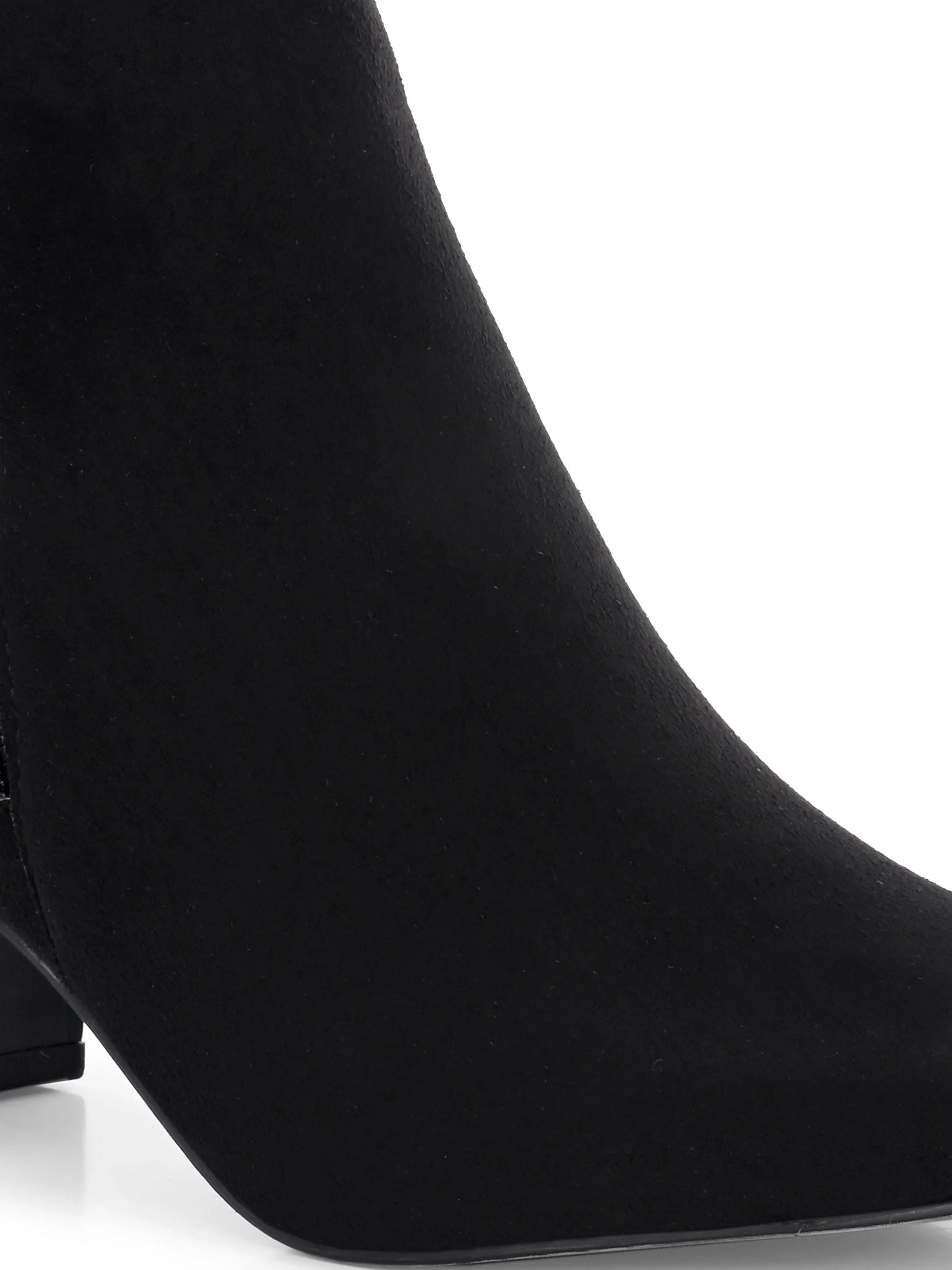 EL PASO Women Suede Faux Leather Casual Chelsea Boots