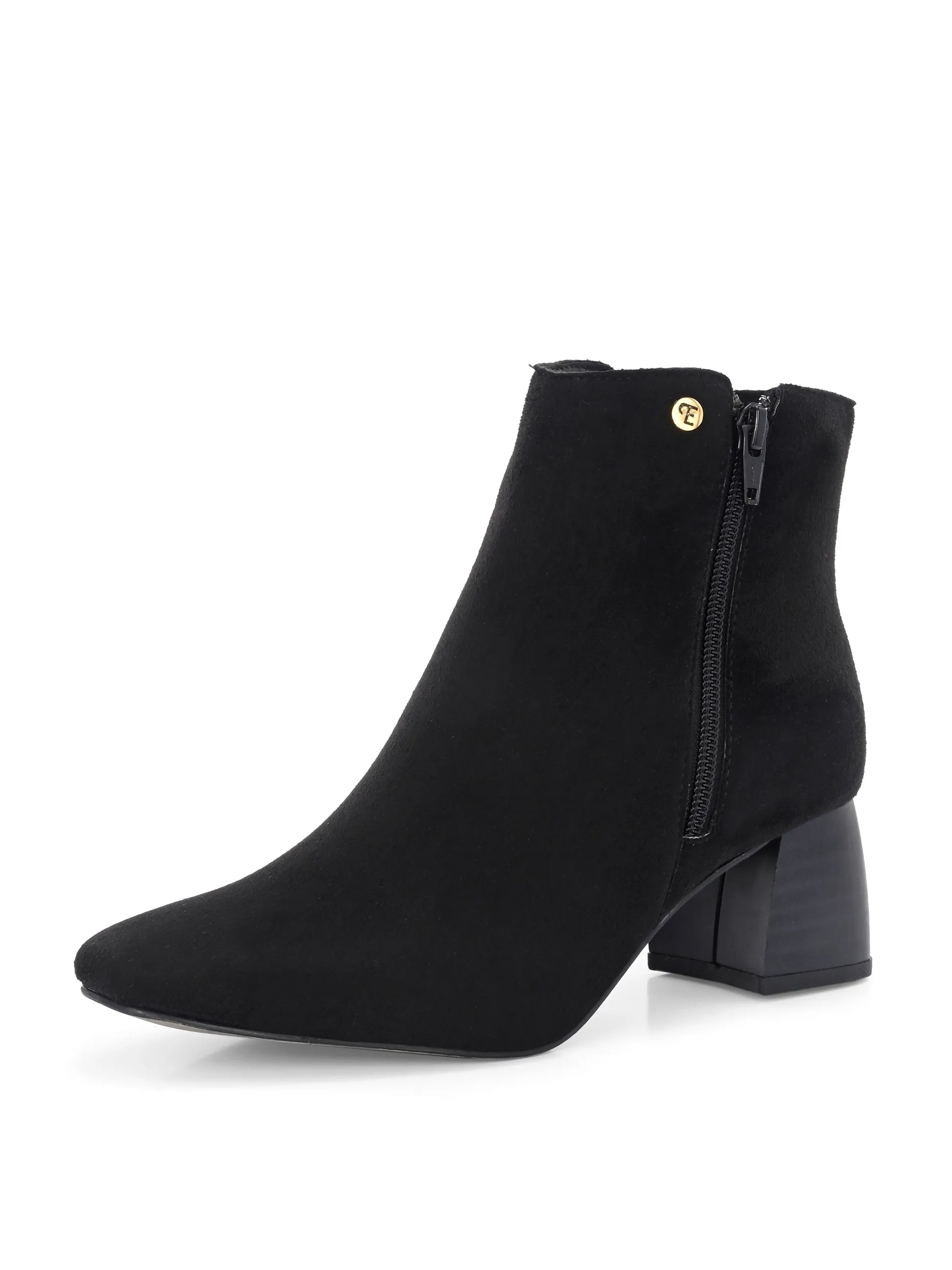 EL PASO Women Suede Faux Leather Casual Chelsea Boots