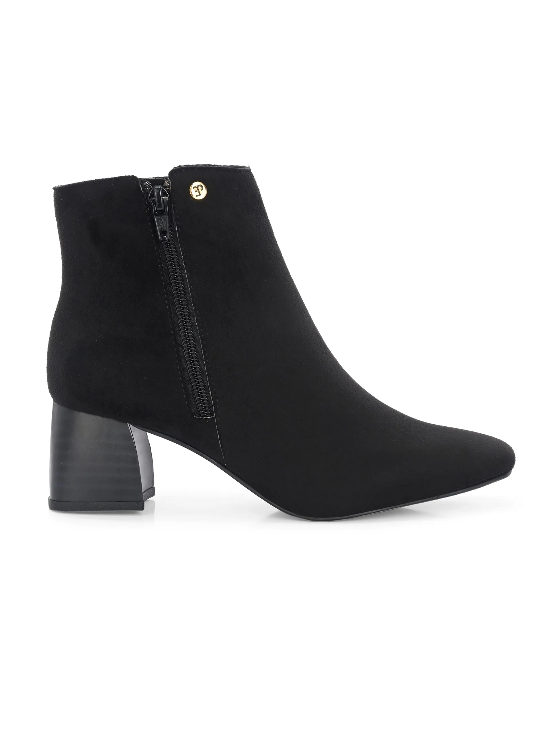 EL PASO Women Suede Faux Leather Casual Chelsea Boots