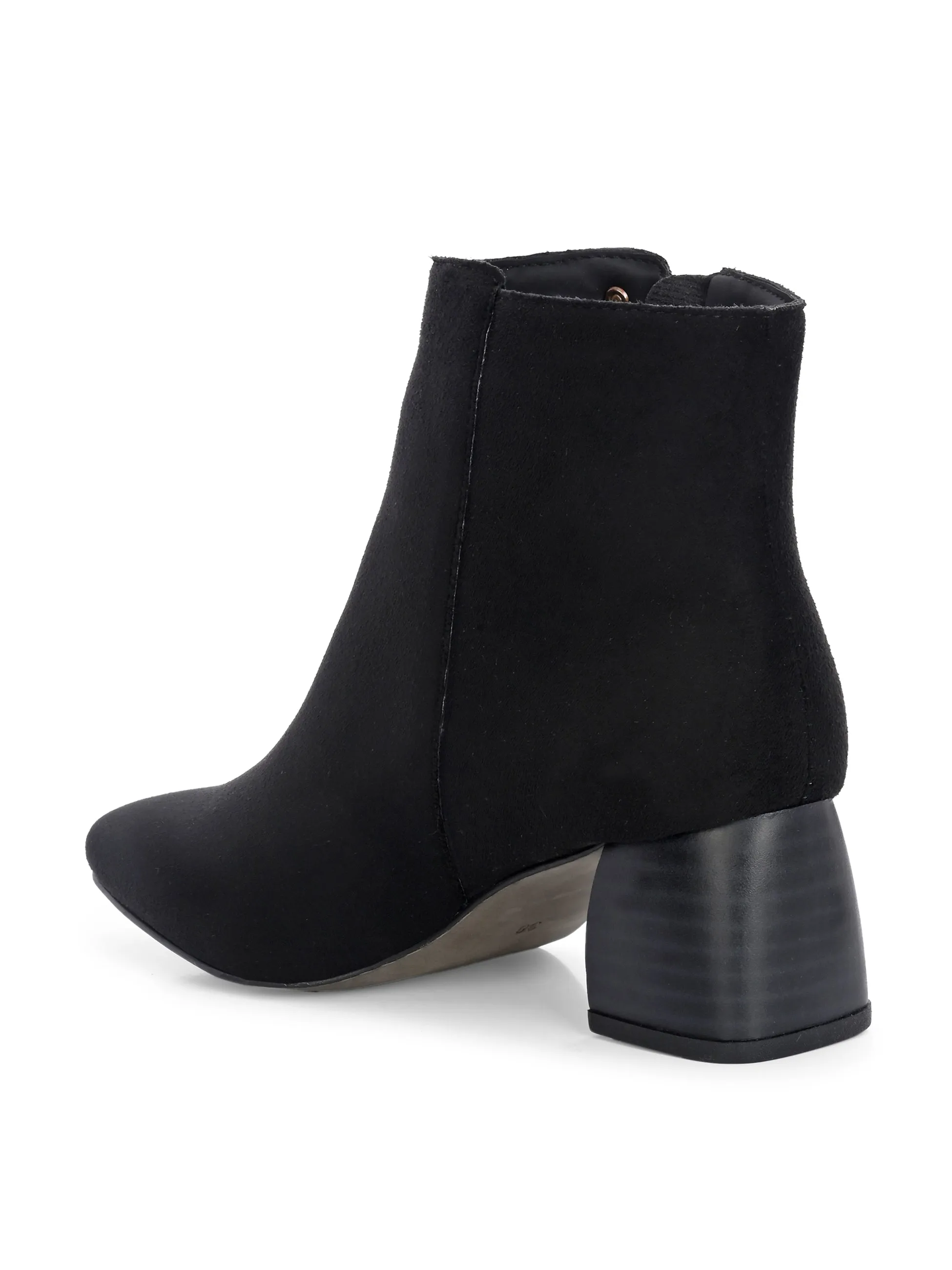 EL PASO Women Suede Faux Leather Casual Chelsea Boots