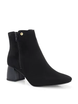EL PASO Women Suede Faux Leather Casual Chelsea Boots