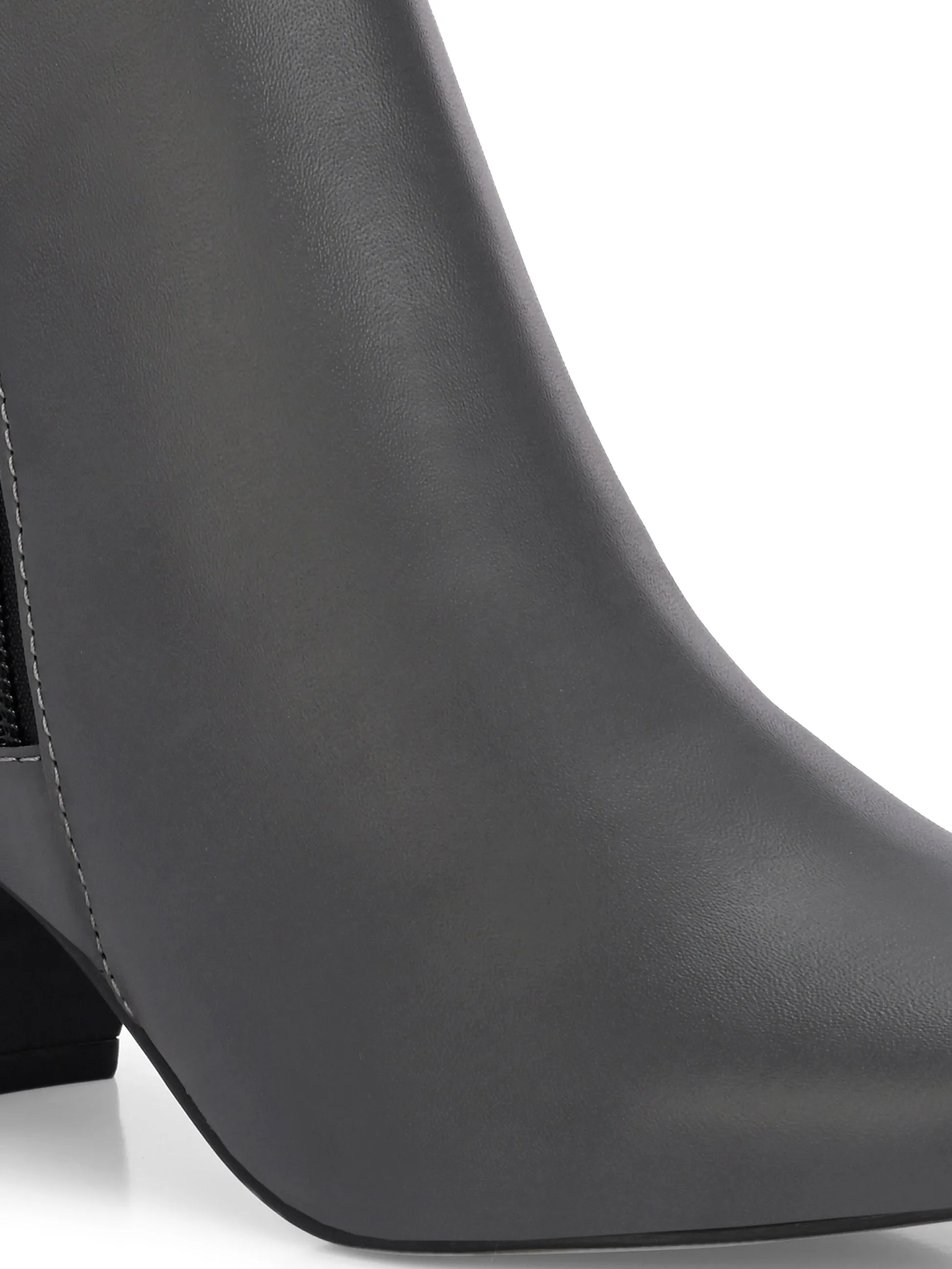 EL PASO Women Suede Faux Leather Casual Chelsea Boots