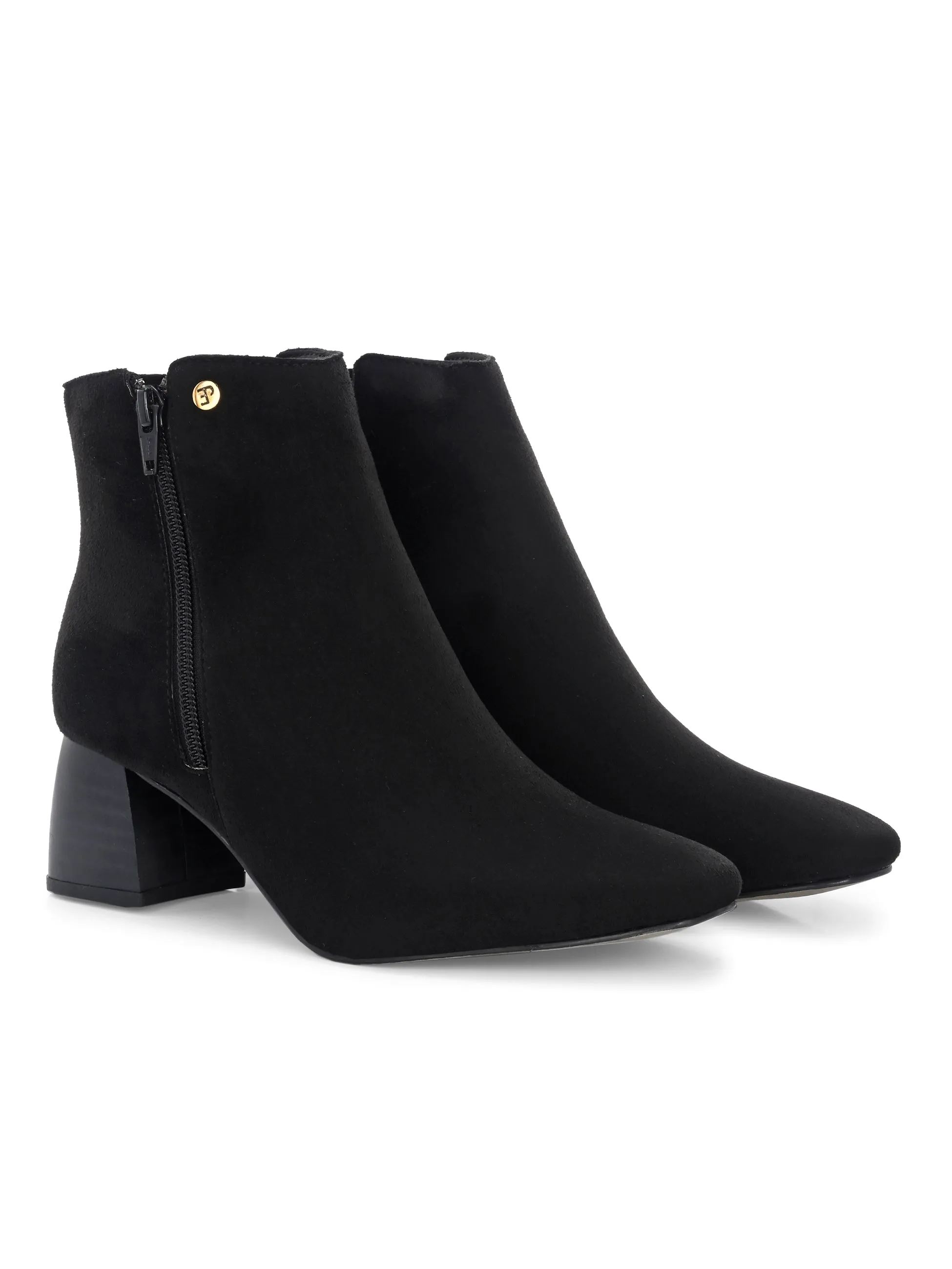EL PASO Women Suede Faux Leather Casual Chelsea Boots