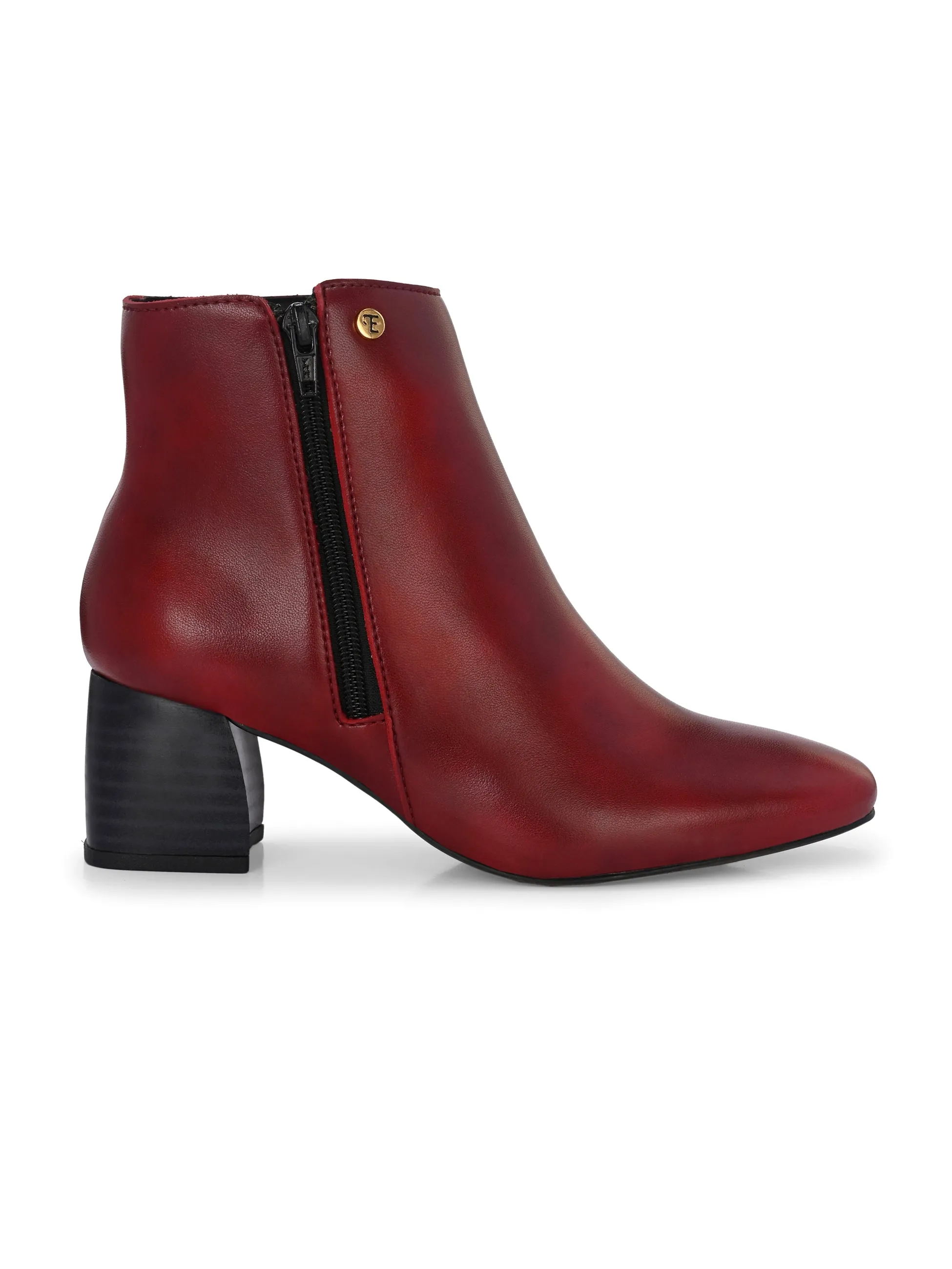 EL PASO Women Suede Faux Leather Casual Chelsea Boots