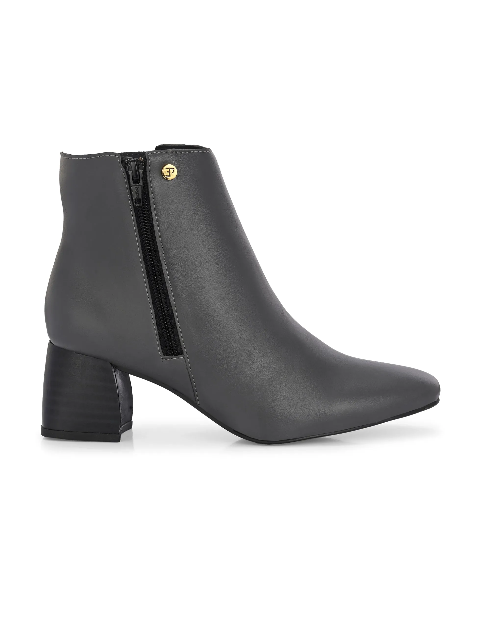 EL PASO Women Suede Faux Leather Casual Chelsea Boots