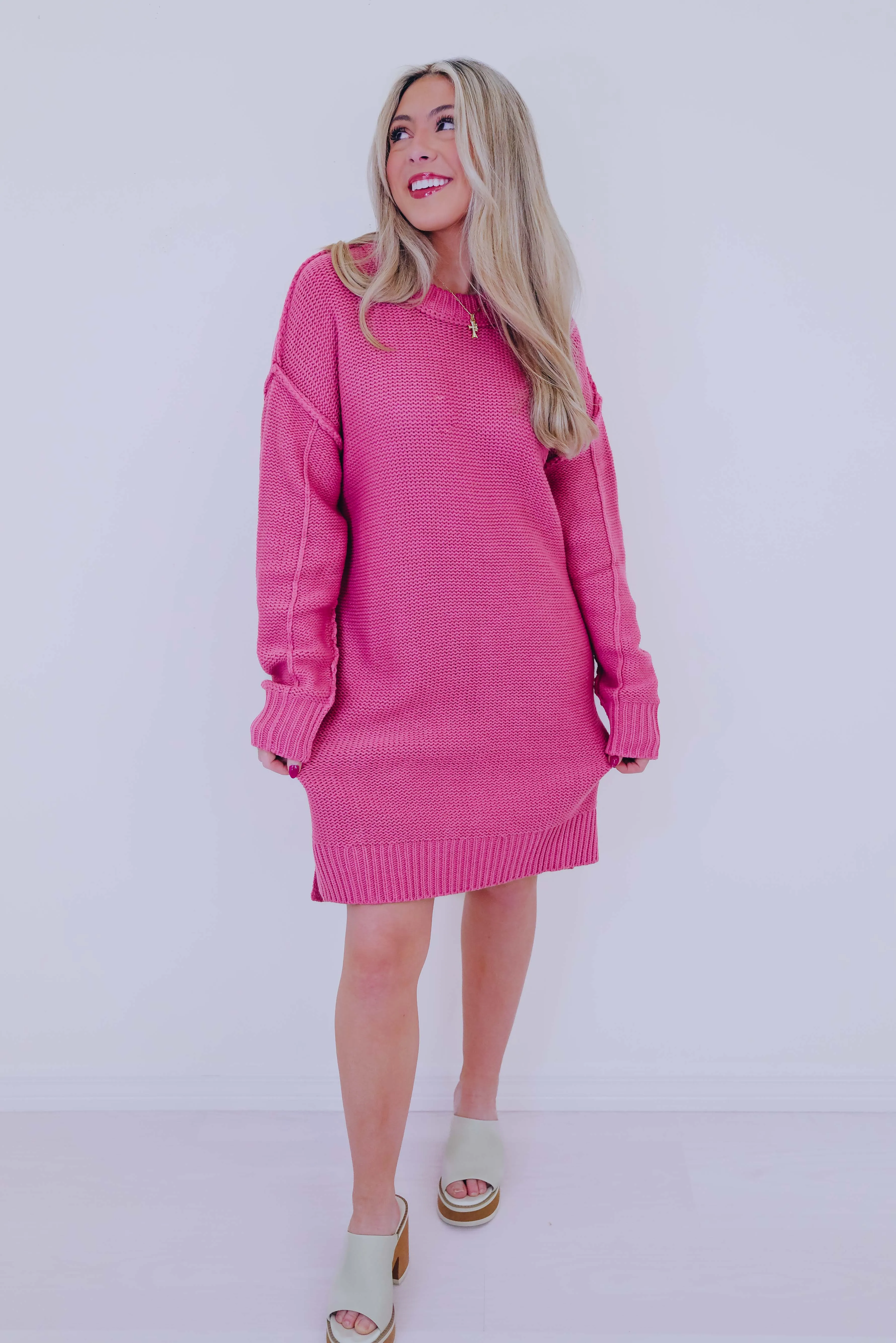 Embracing The Sweater Weather Mini Dress - 3 Colors