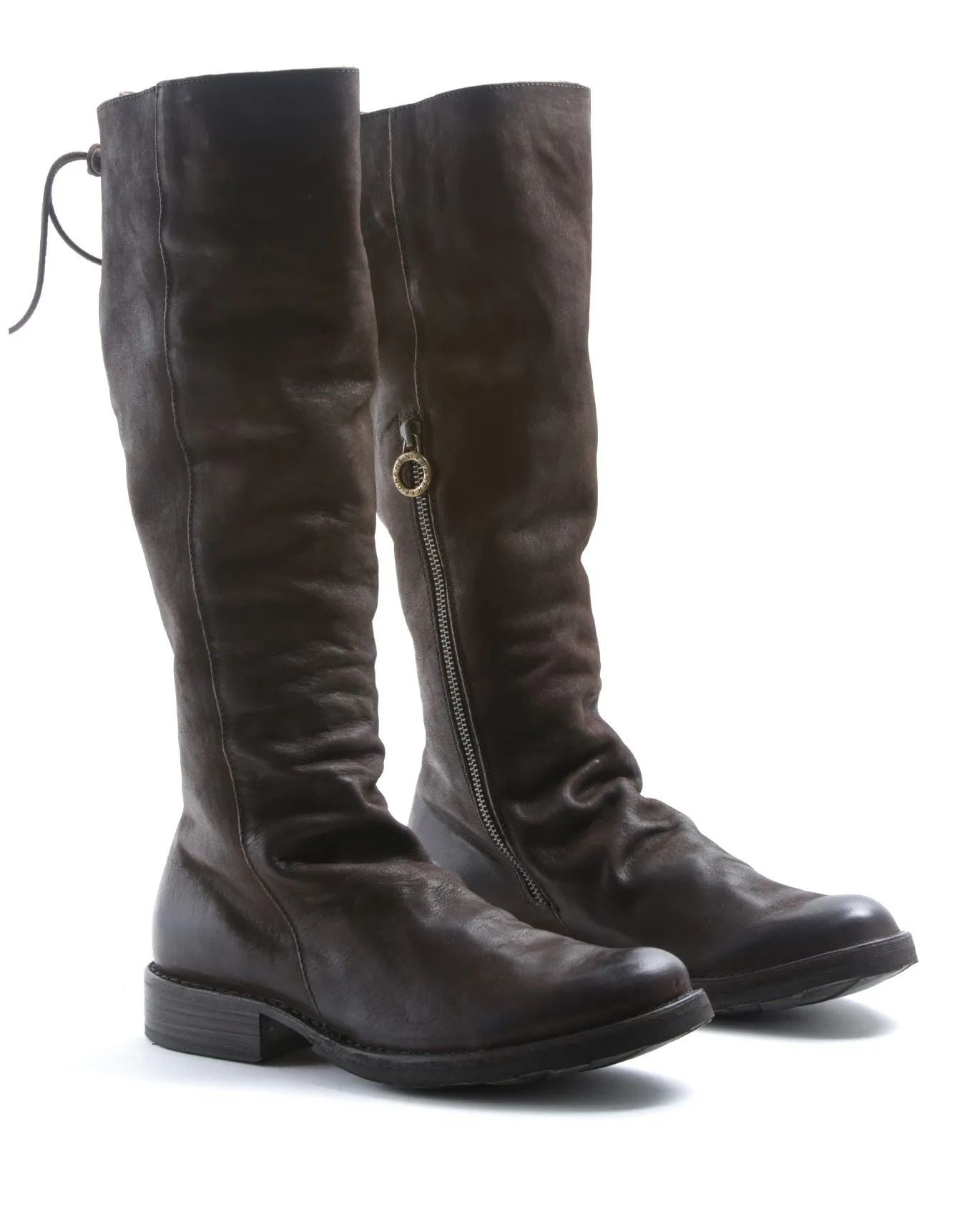 EMMA Brown Leather Tall Boots