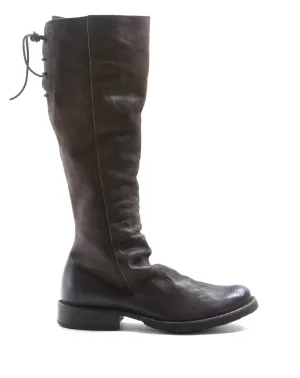 EMMA Brown Leather Tall Boots