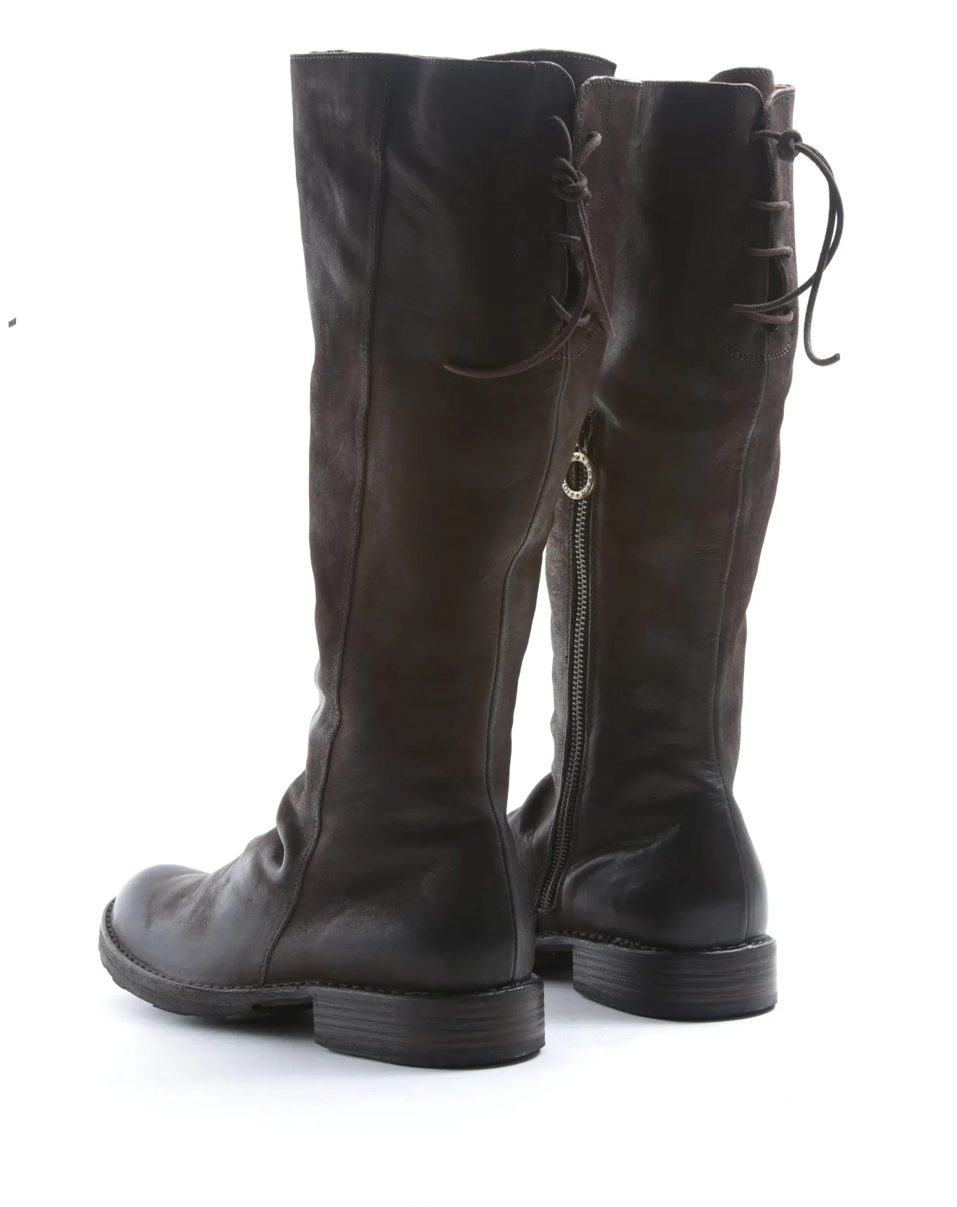 EMMA Brown Leather Tall Boots