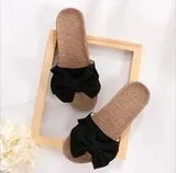 Faith – Summer Loafers with Bow and Flat Linen