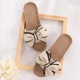 Faith – Summer Loafers with Bow and Flat Linen