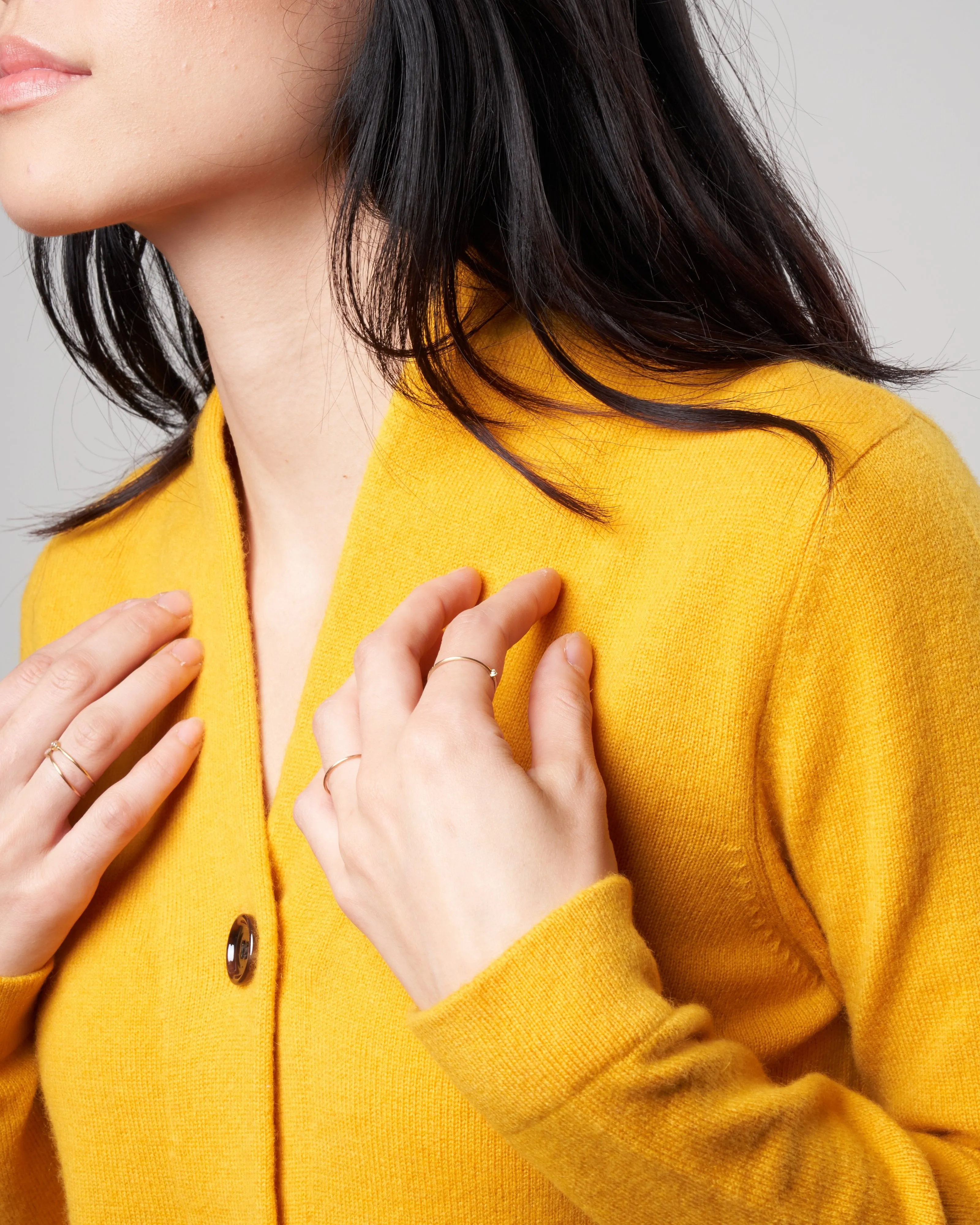 fitted cardigan - golden eye