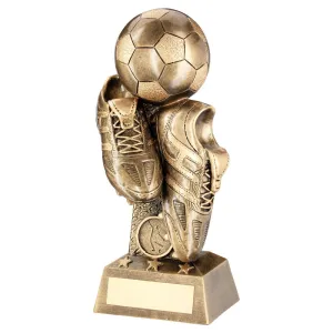 Football And Boots on Column Riser Trophy