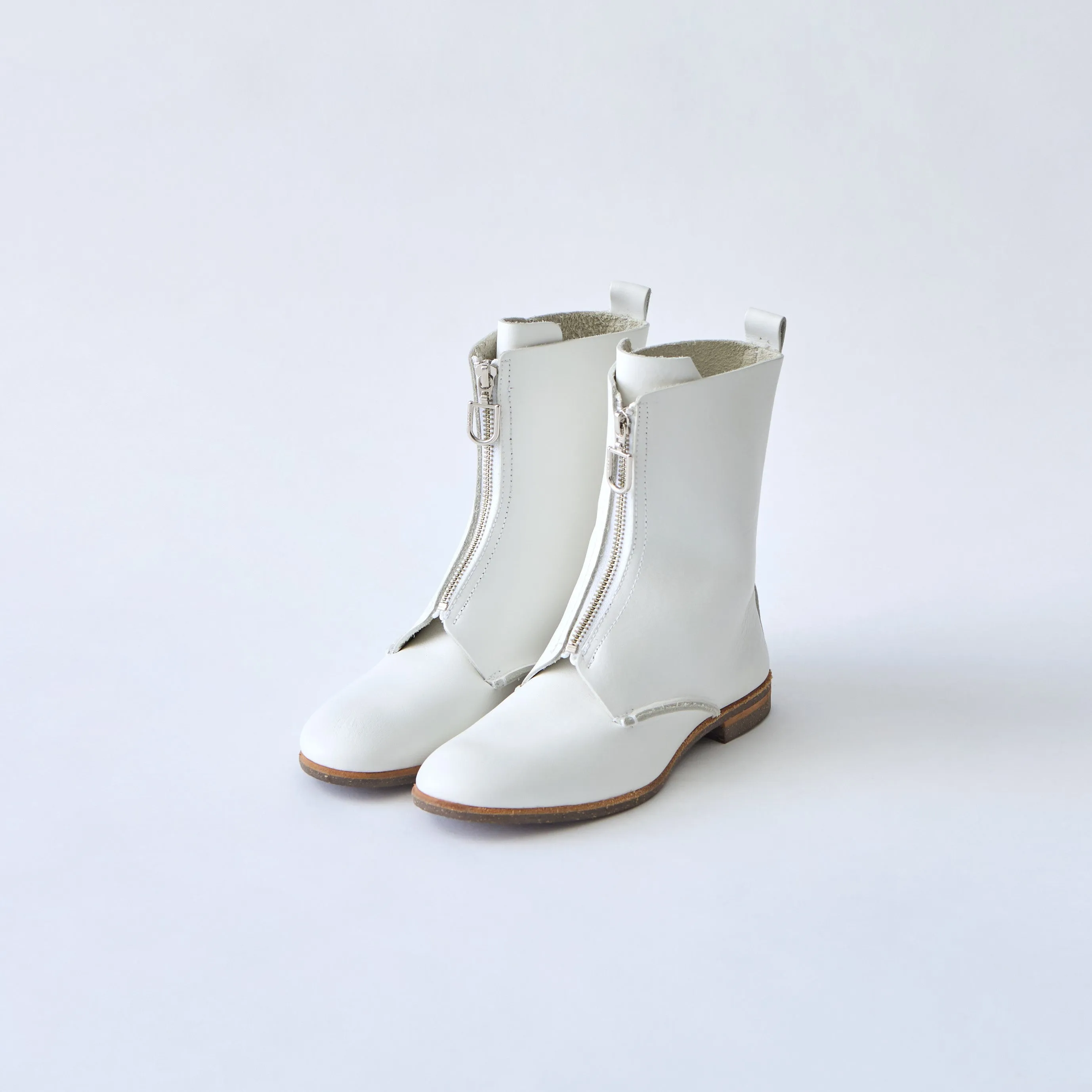 FRONT ZIP BOOTS　ALL SMOOTH WHITE