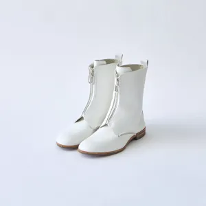 FRONT ZIP BOOTS　ALL SMOOTH WHITE