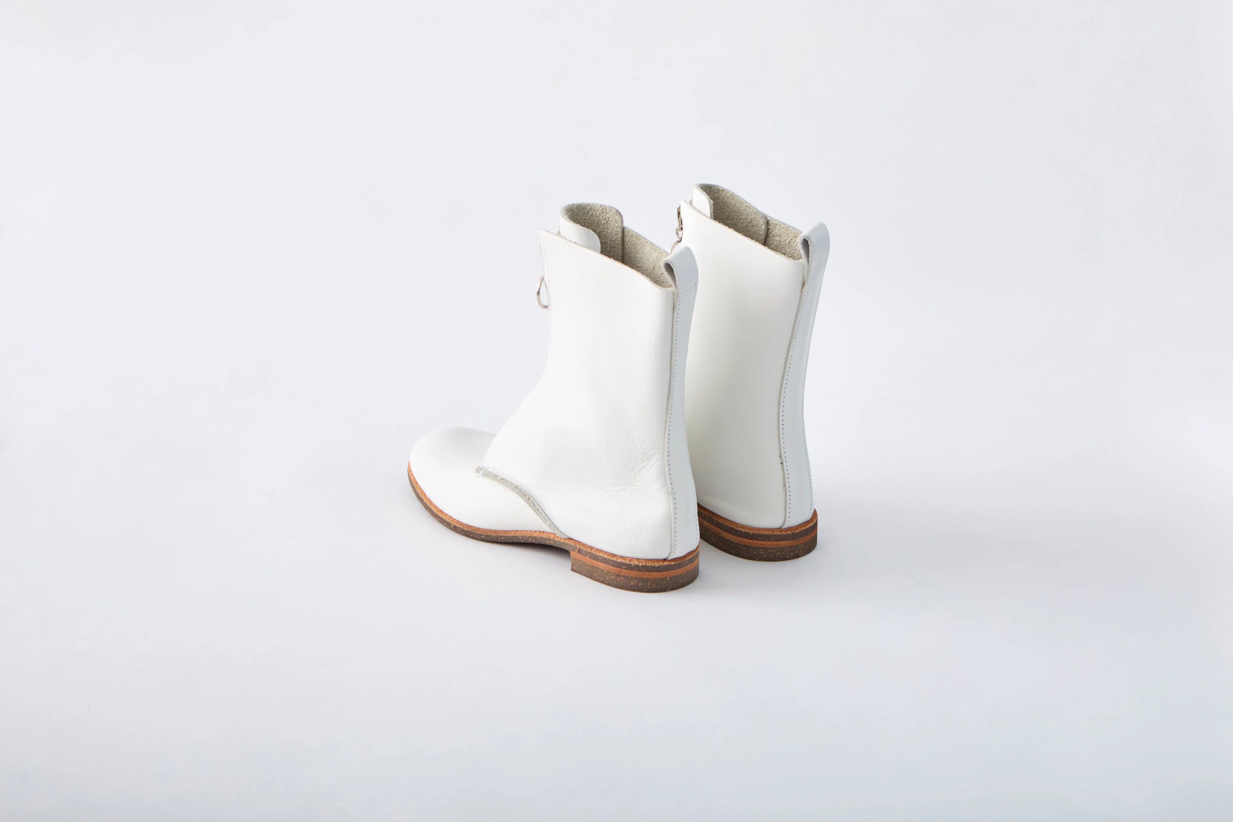 FRONT ZIP BOOTS　ALL SMOOTH WHITE