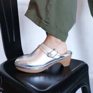 Gap Silver Stud Detail Slip On Clogs NWT