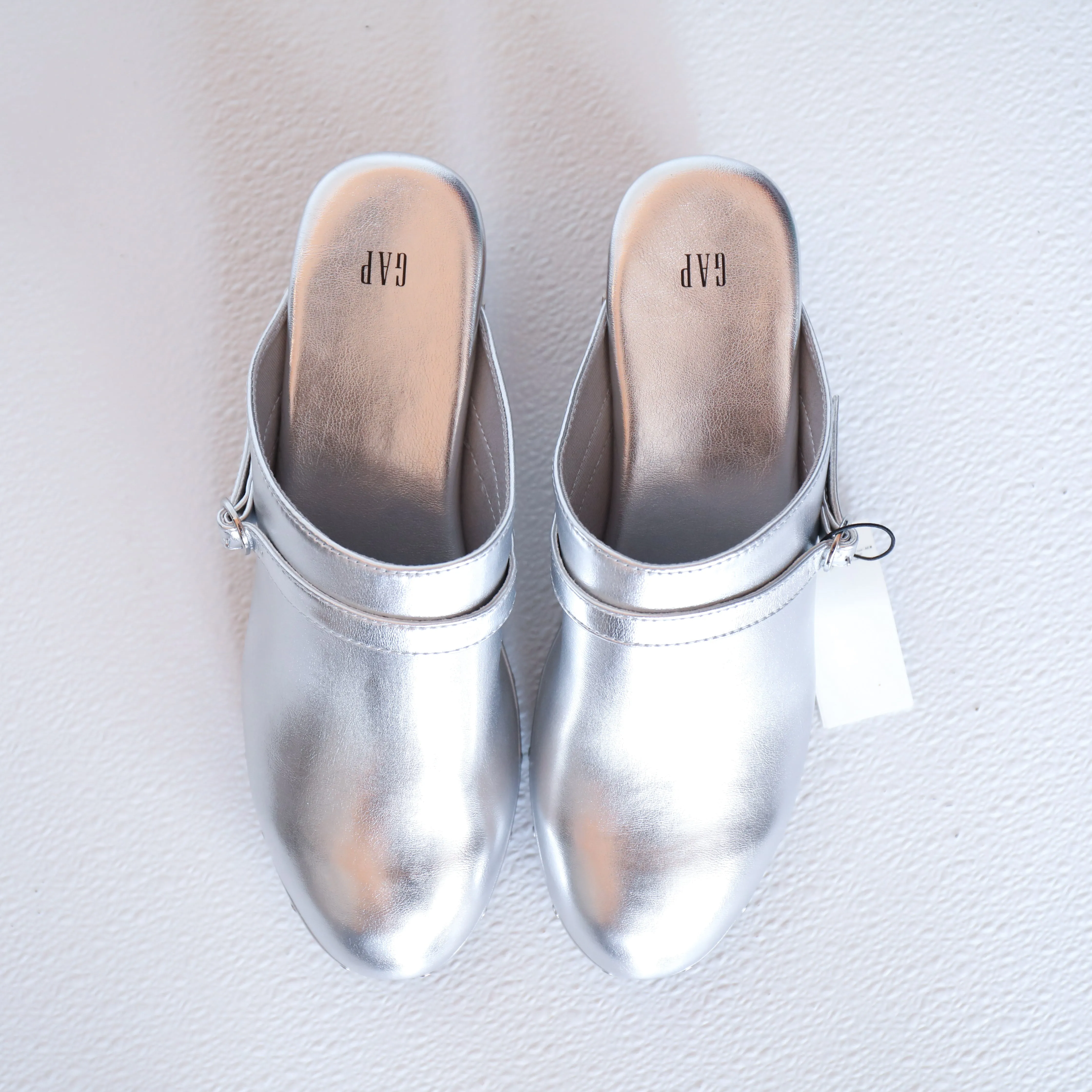 Gap Silver Stud Detail Slip On Clogs NWT