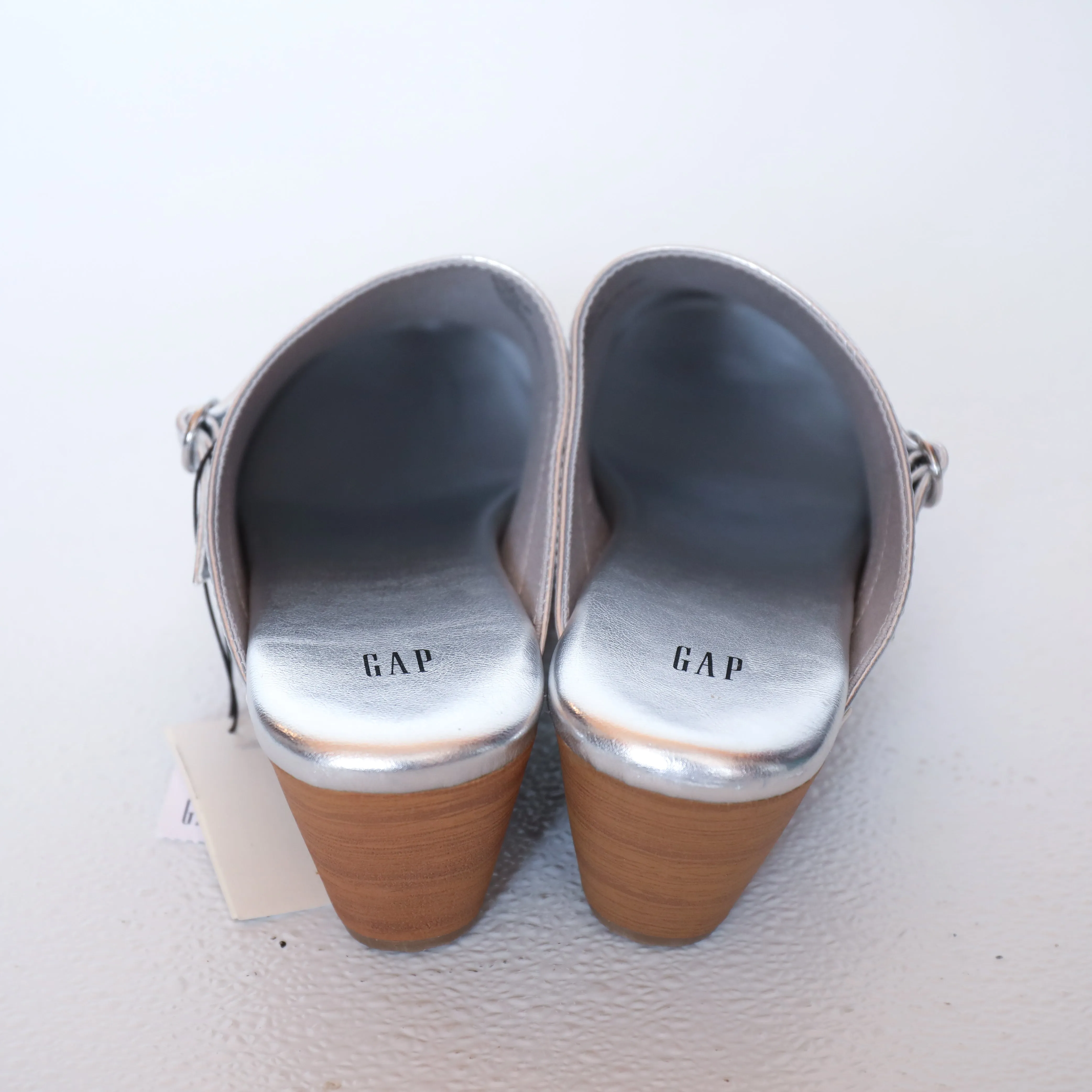 Gap Silver Stud Detail Slip On Clogs NWT
