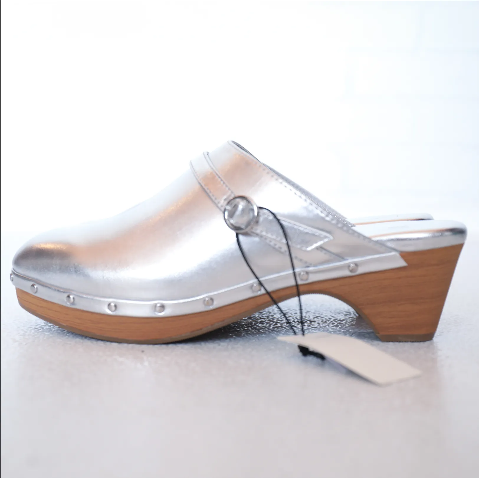 Gap Silver Stud Detail Slip On Clogs NWT