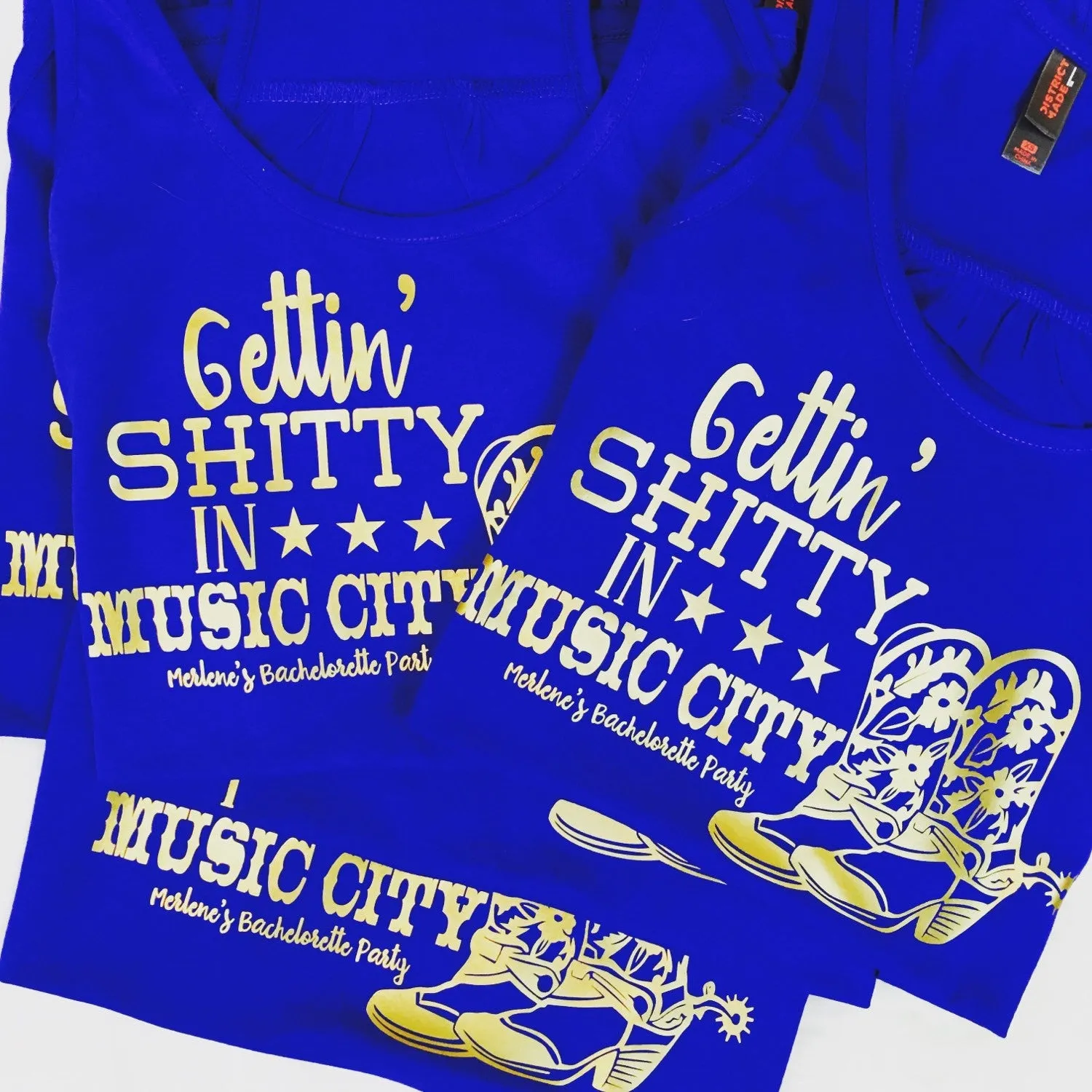 Gettin Shitty in Music City Nashville Bridal Party or Bachelorette Party Tanks or Tees