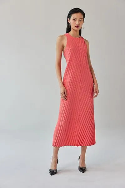 GIN LEE STUDIO | Ivy Dress | Coral Red