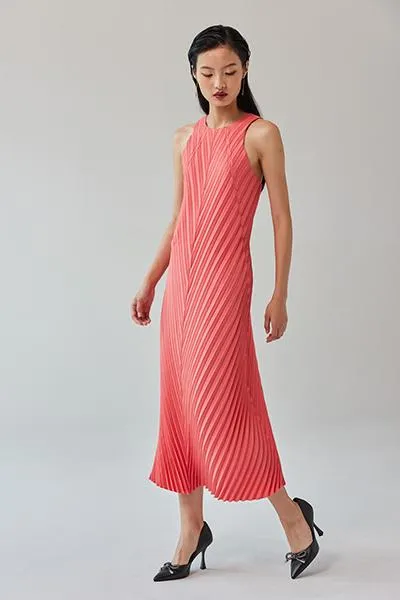 GIN LEE STUDIO | Ivy Dress | Coral Red