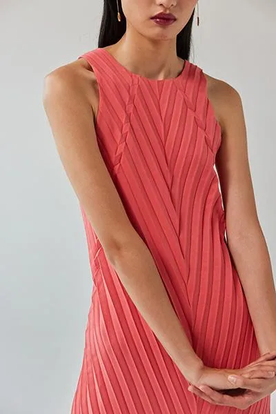 GIN LEE STUDIO | Ivy Dress | Coral Red